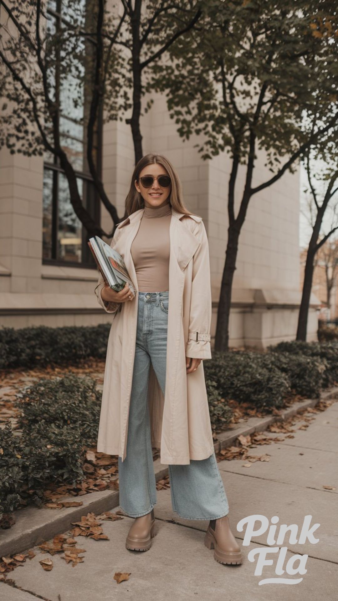Campus Chic: Trench Coat Over Casual Layers - Spring Outfits for School