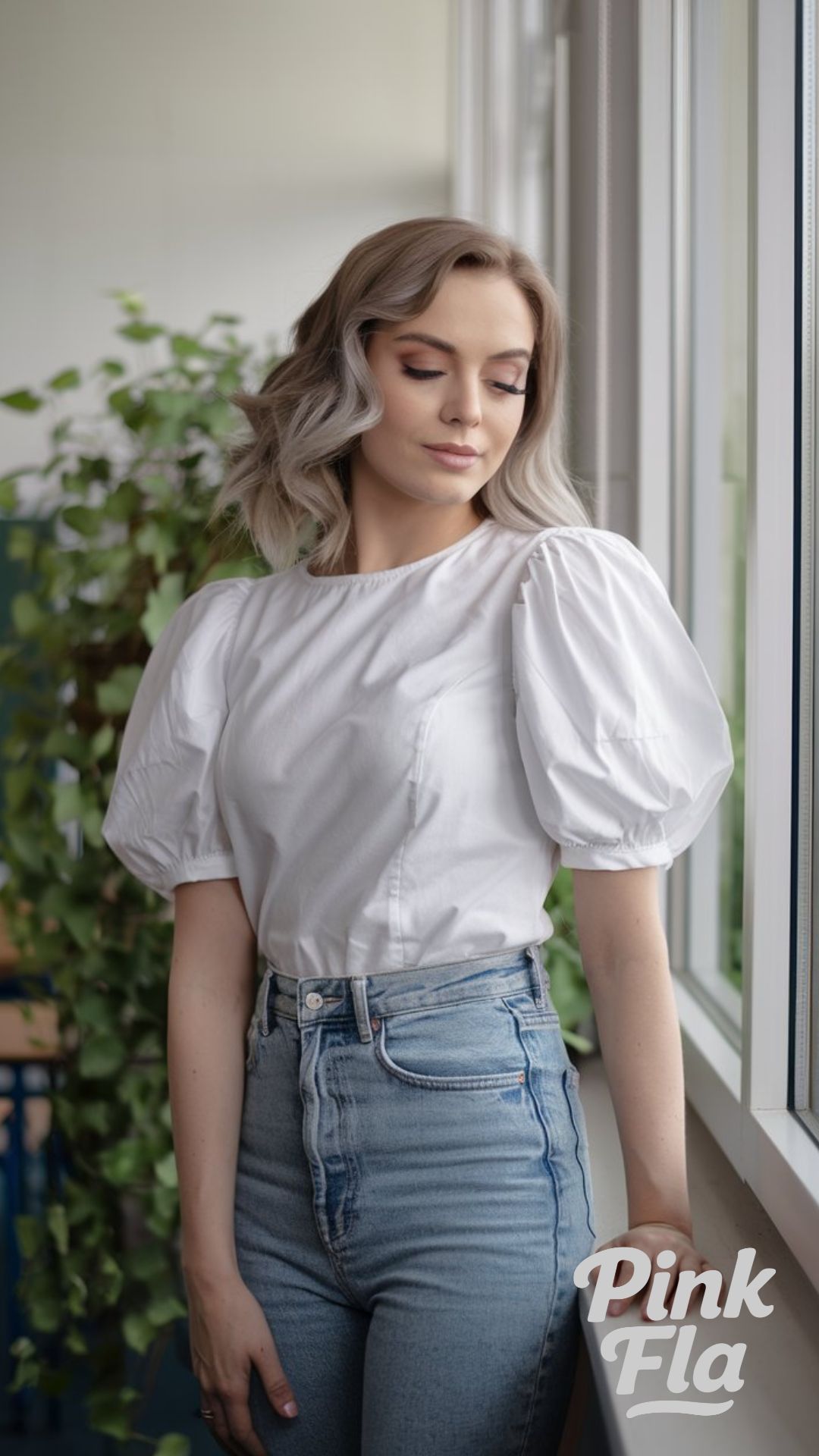 Clean & Classic: White Blouse with Denim  - Spring Outfits for School