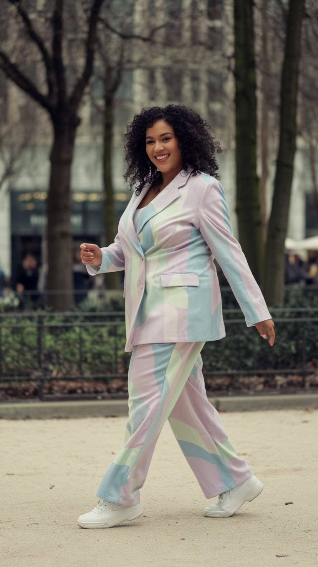 Confident in Color: The Modern Pastel Suit - Plus Size Spring Outfits for Black Women