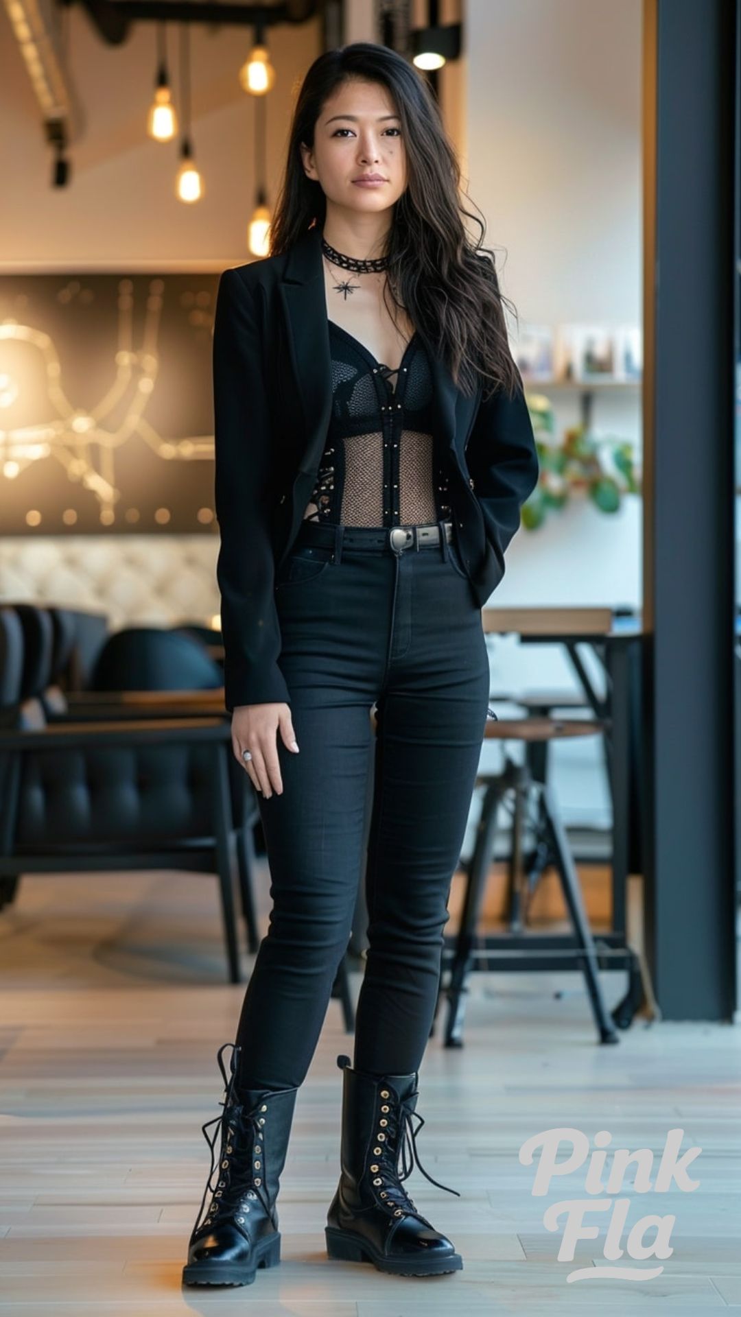 Edgy and Chic Casual Goth Business Outfits