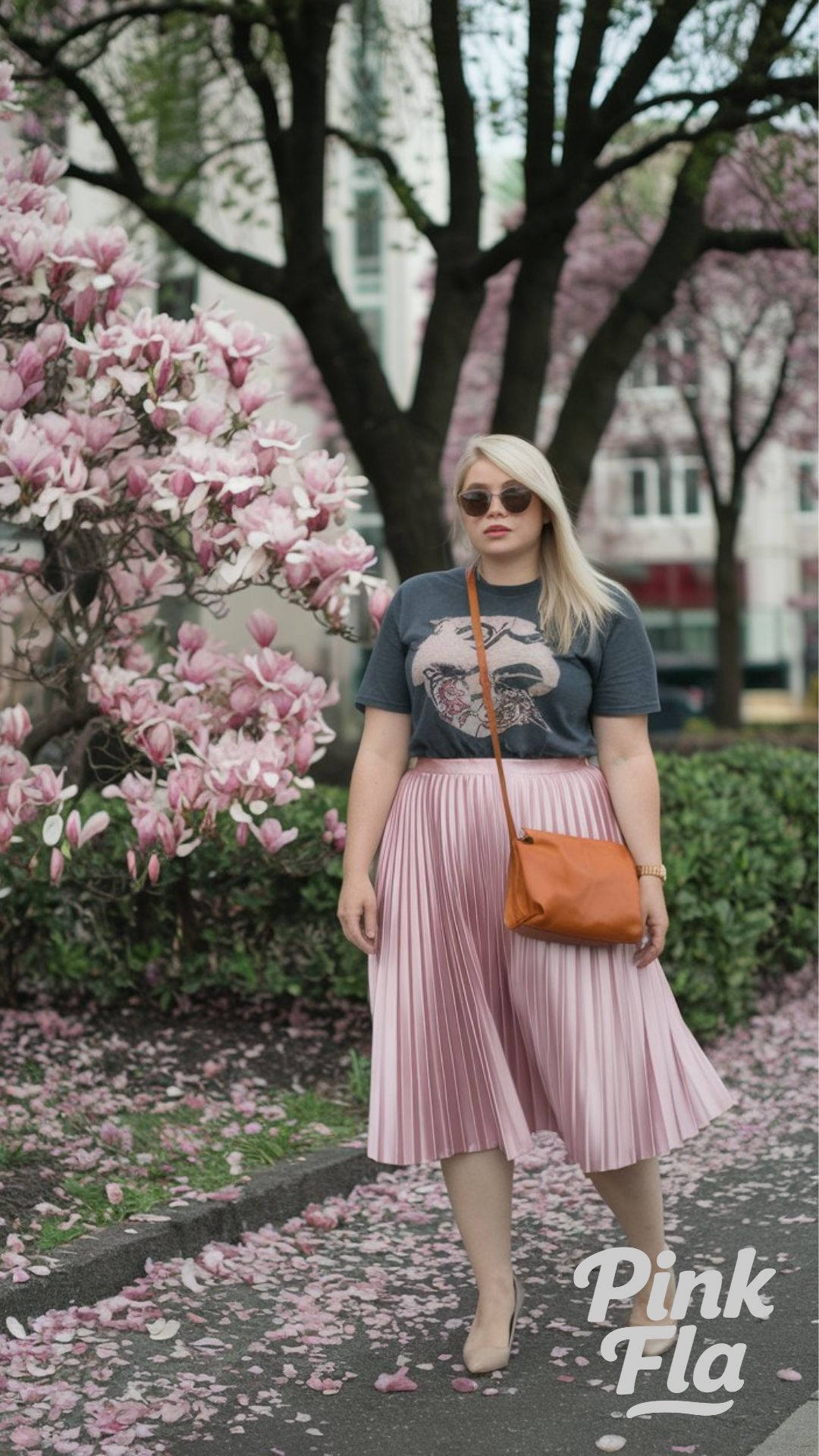 Graphic Edge with Feminine Details - Plus Size Spring Outfit Ideas