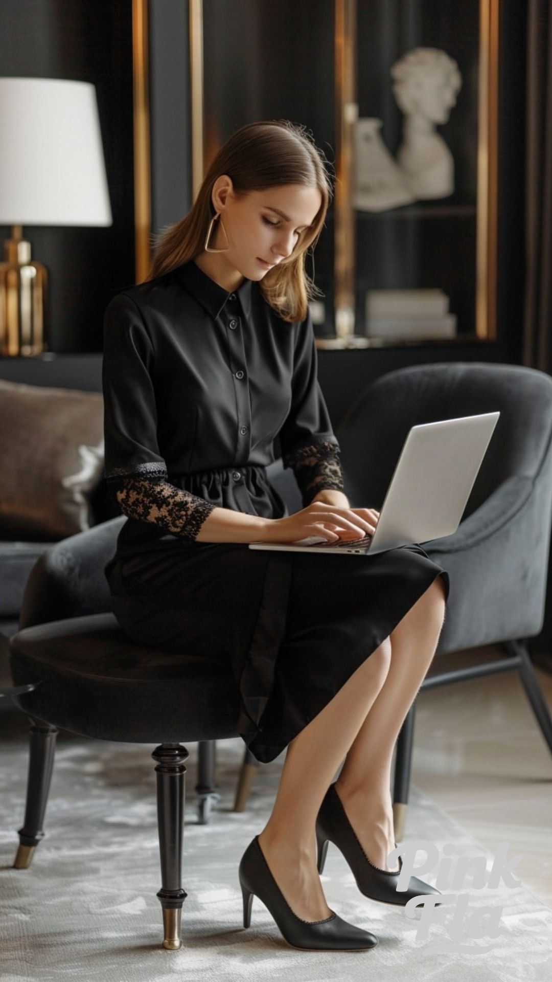 Lace Elegance Casual Goth Business Outfits