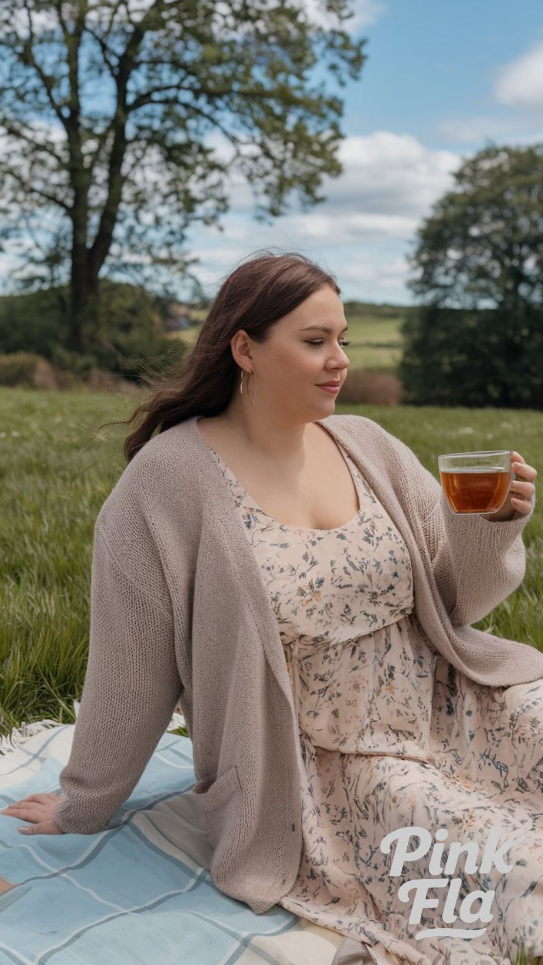 Picnic-Ready Florals and Layers - Plus Size Spring Outfit Ideas