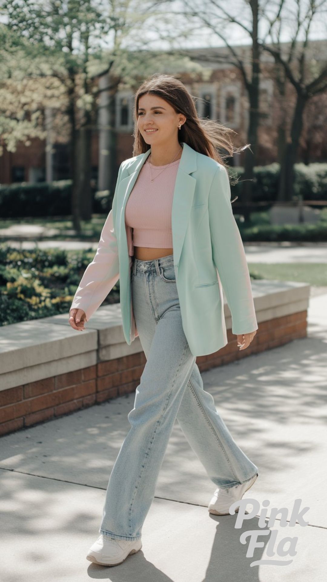 Relaxed but Refined: Pastels and Denim for School Days  - Spring Outfits for School