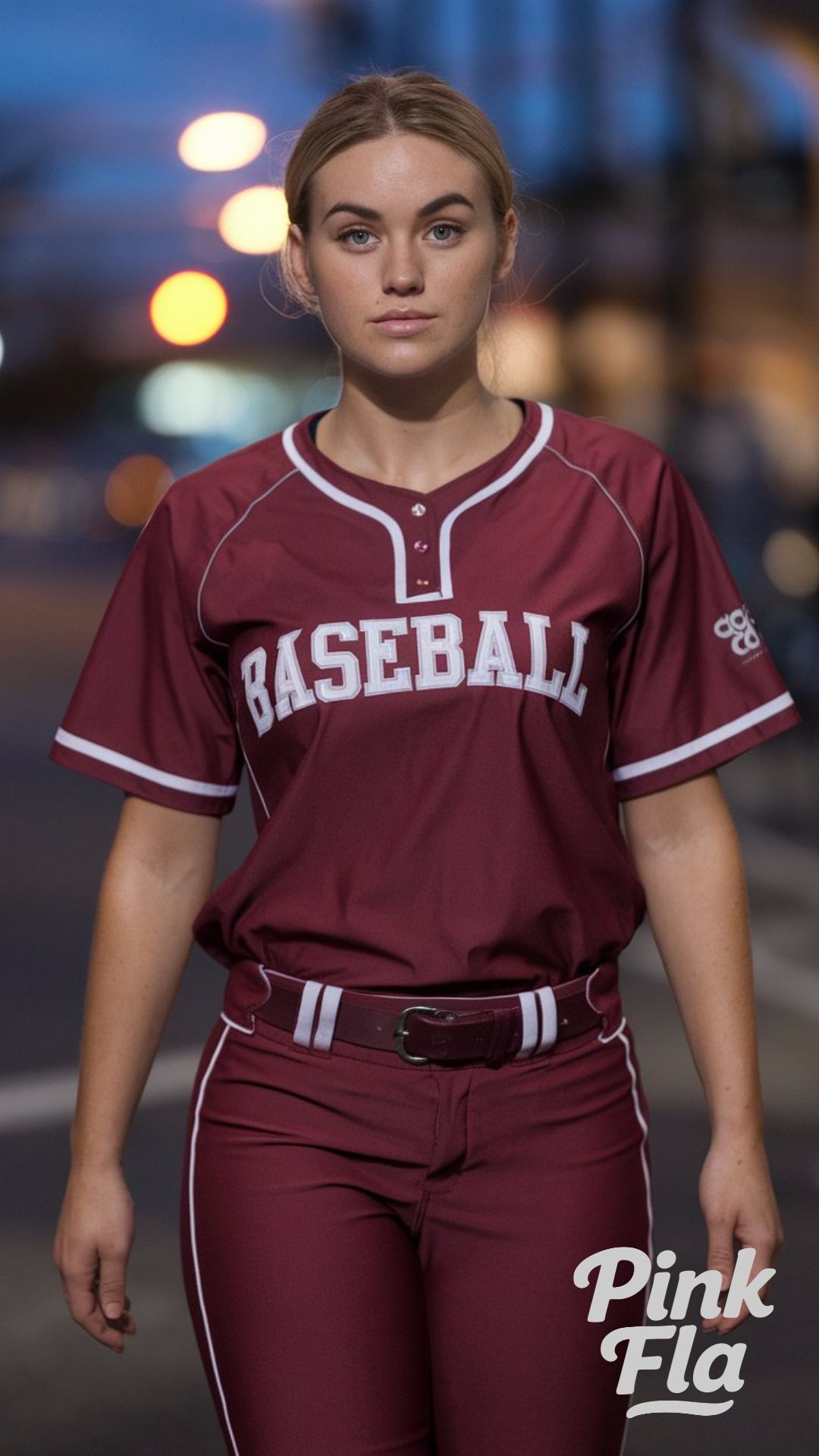 Rich Burgundy Uniform for a Striking Statement - Cute Baseball Outfit Ideas