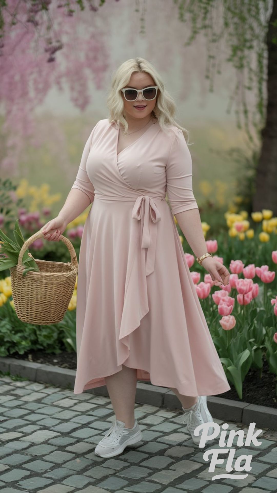 Soft and Feminine in Blush Pink - Plus Size Spring Outfit Ideas