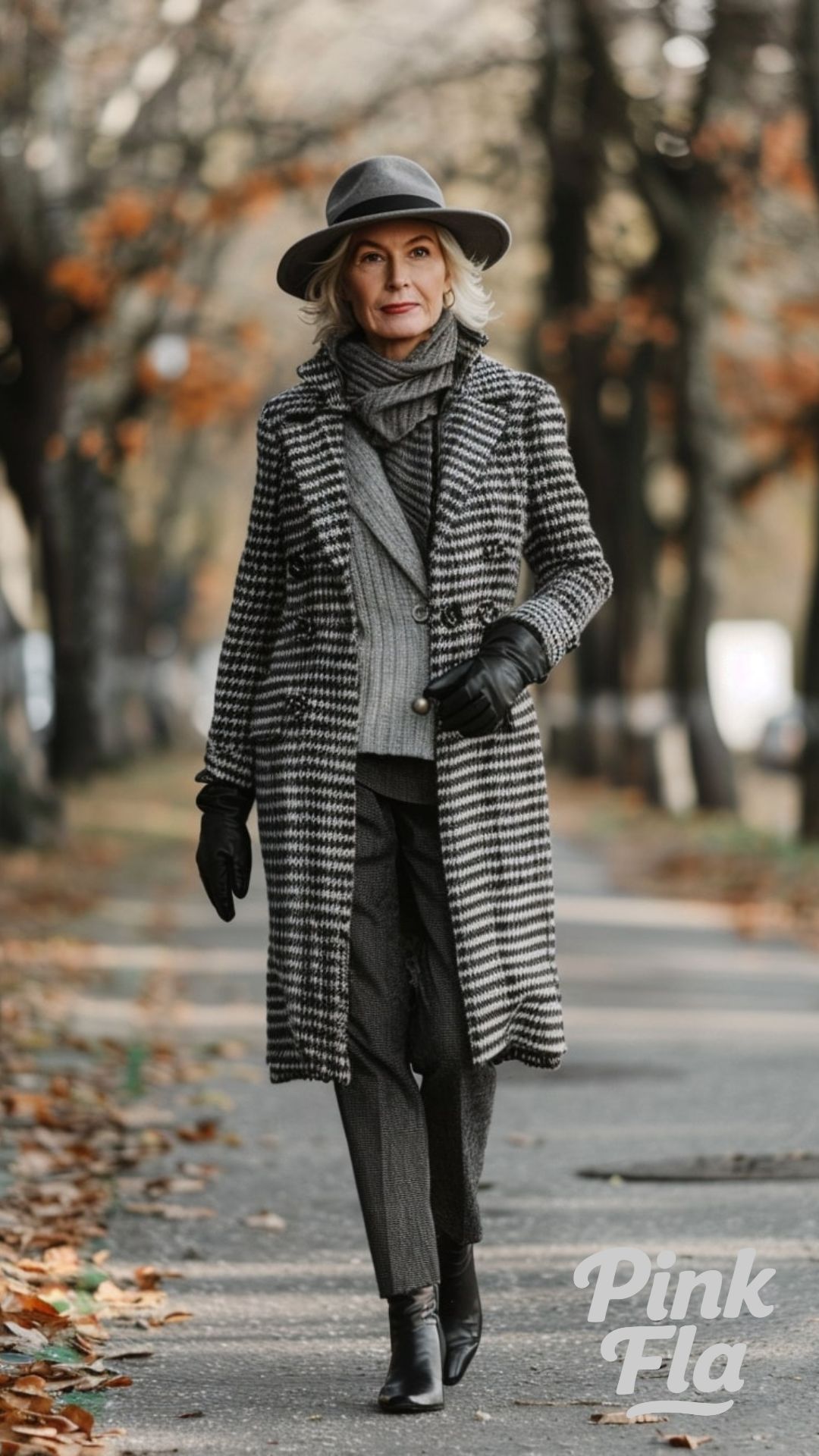 Timeless Houndstooth Coat - Fall Outfits for Women Over 50