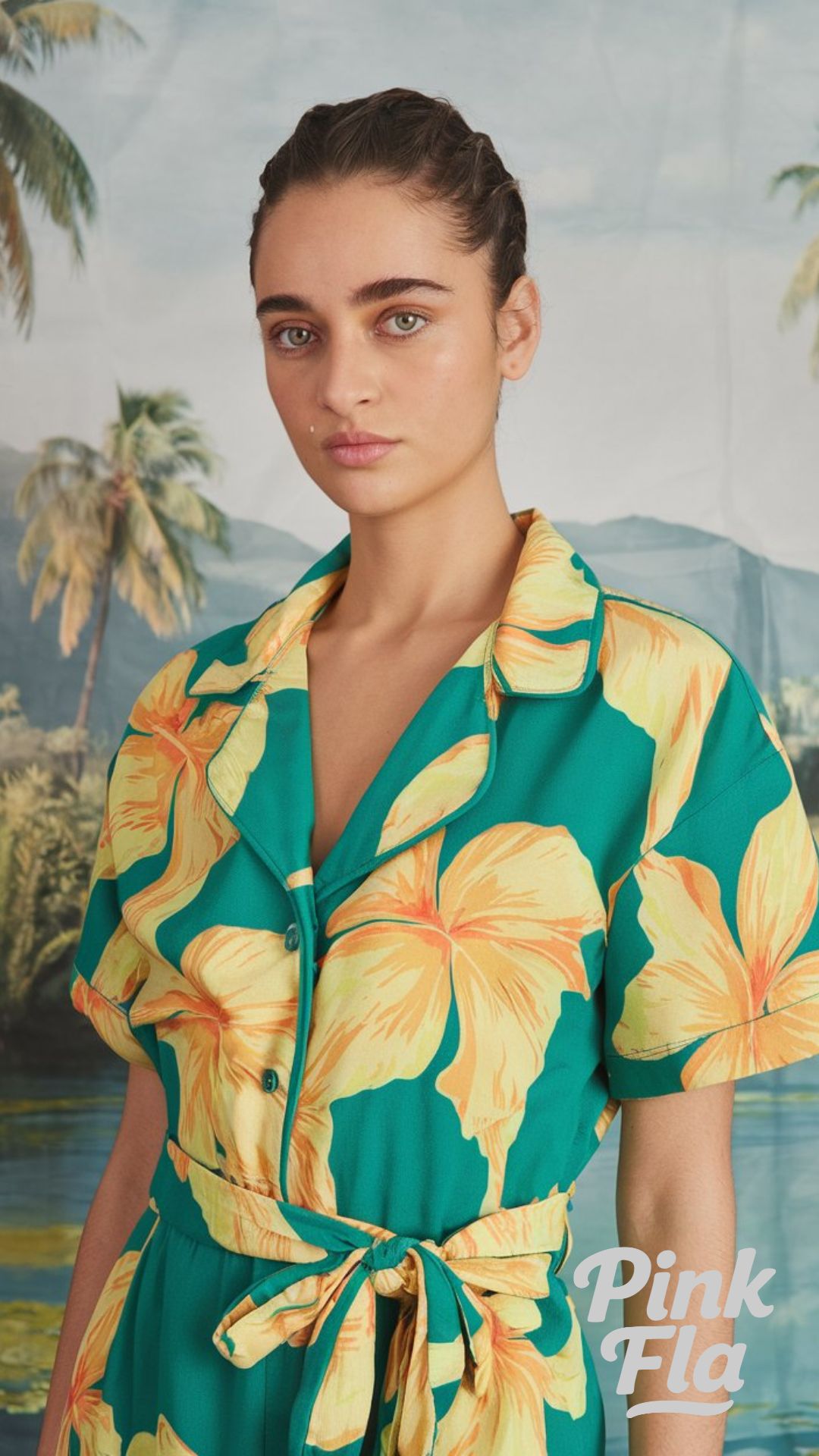 Tropical Print Shirt Dress - Hawaii Vacation Outfits