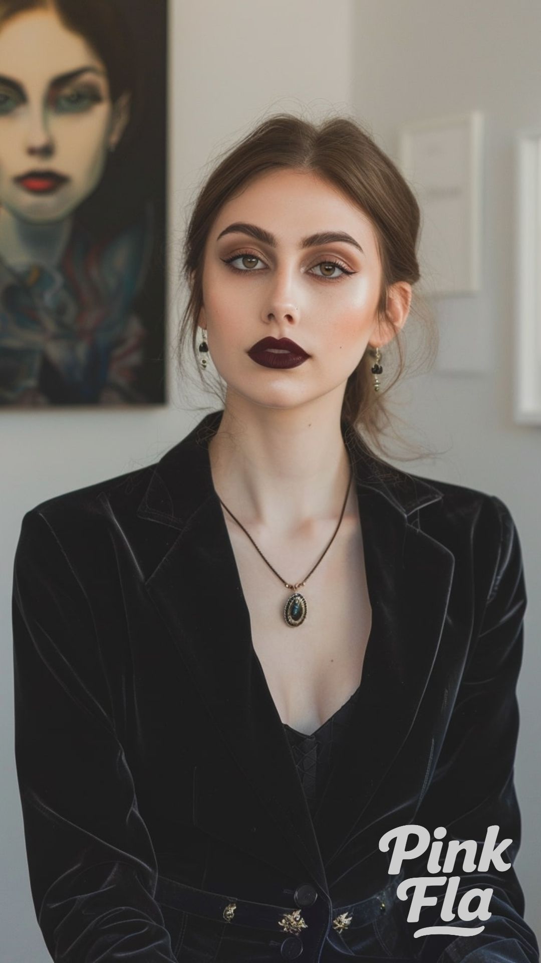 Velvet Sophistication Casual Goth Business Outfits