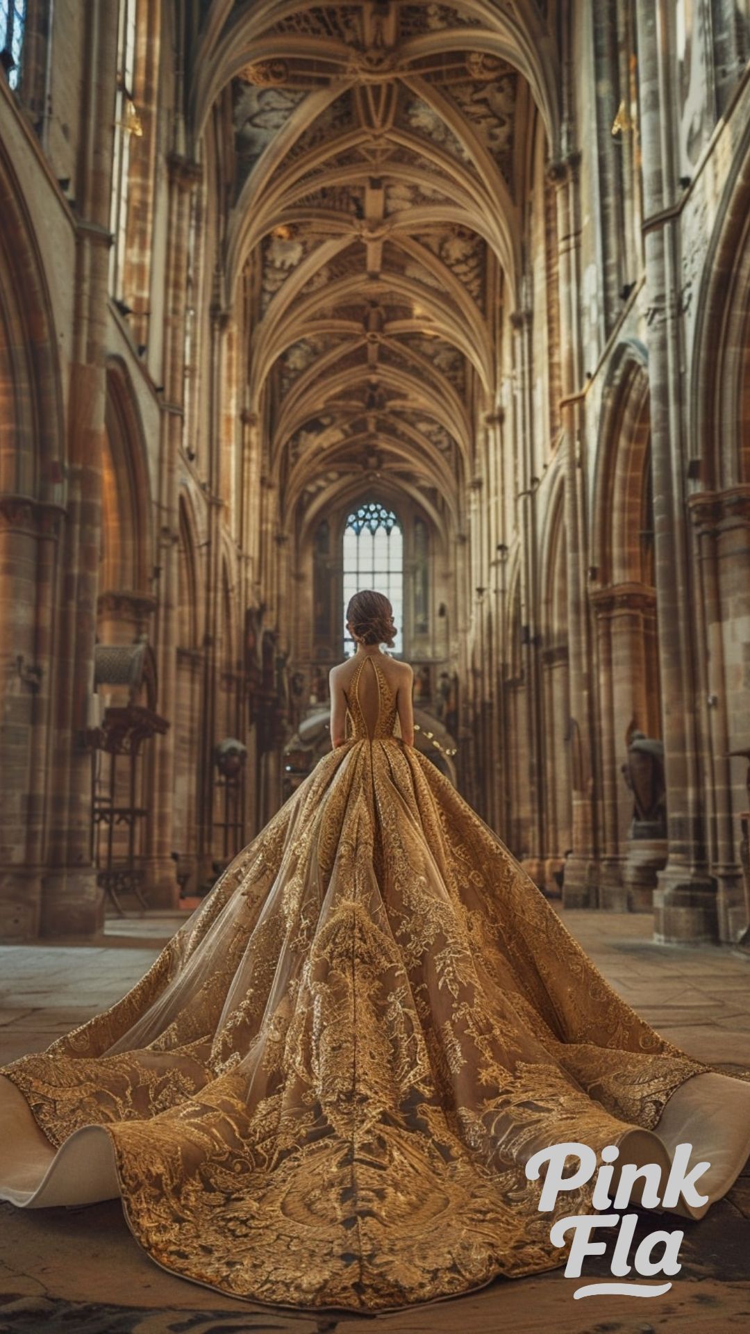 Baroque-Style Dress with Bold Ruffles - Dark Academia Wedding Dress