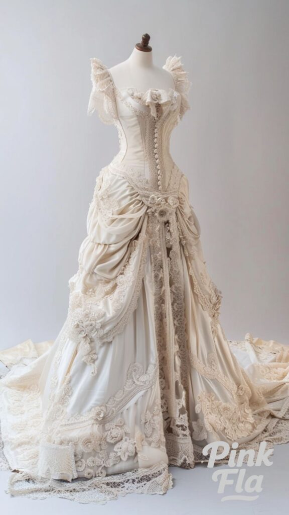 Bridal Grace: Victorian Wedding Gown Perfection - Stunning Victorian Dresses