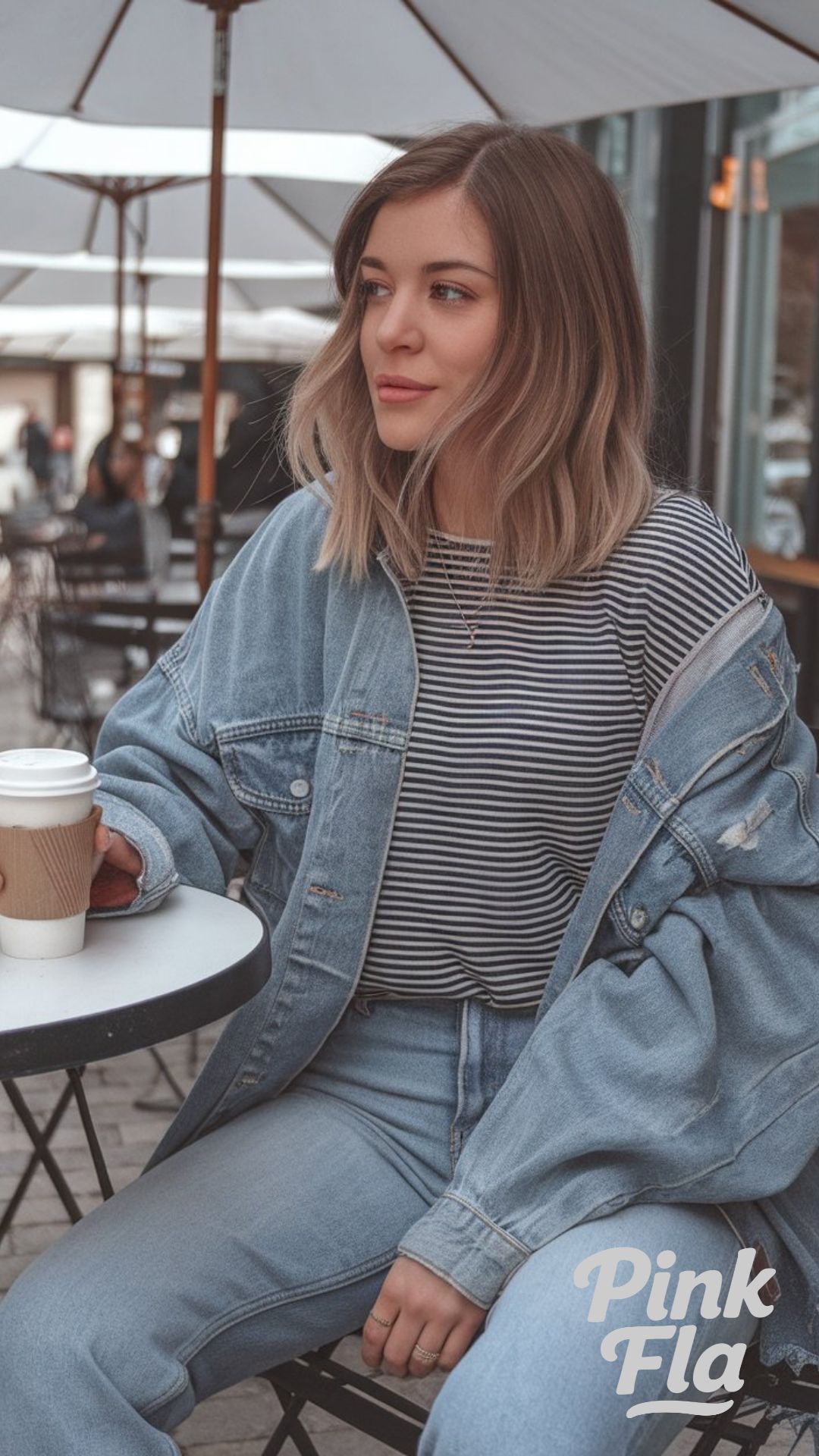 Casual Layers - Relaxed Charm for Coffee Date - Jeans Jacket Outfits