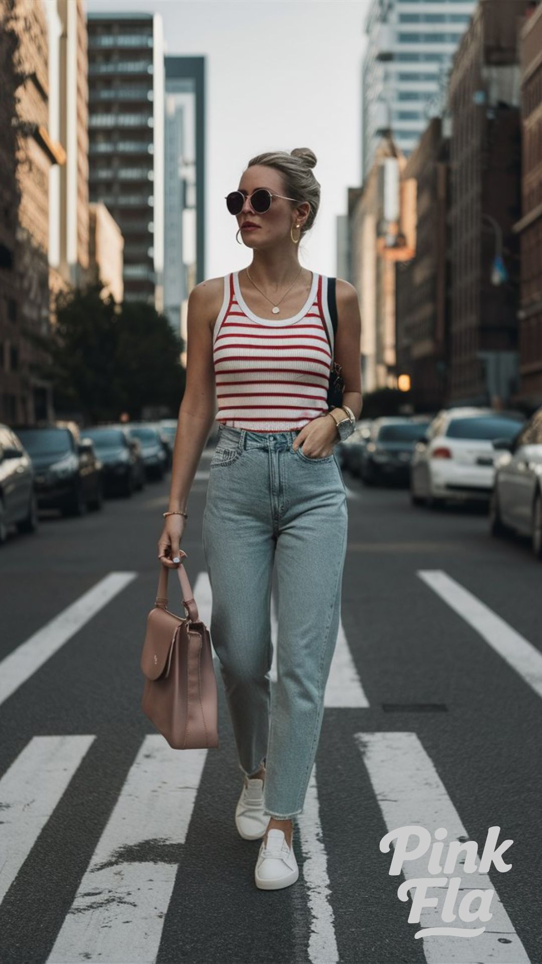 Casual Stripes and Denim - Casual Summer Brunch Outfits
