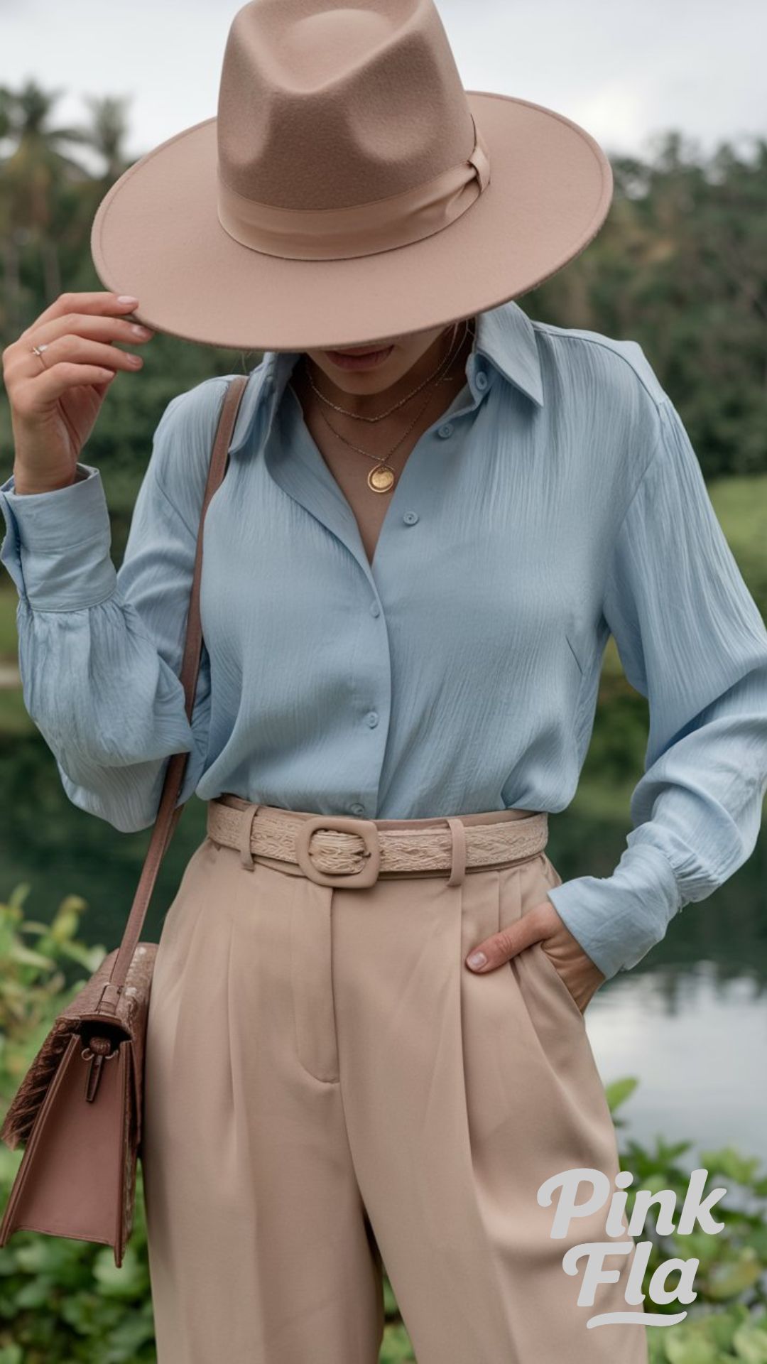 Chic Neutrals with a Stylish Hat - Outfits for Humid Weather