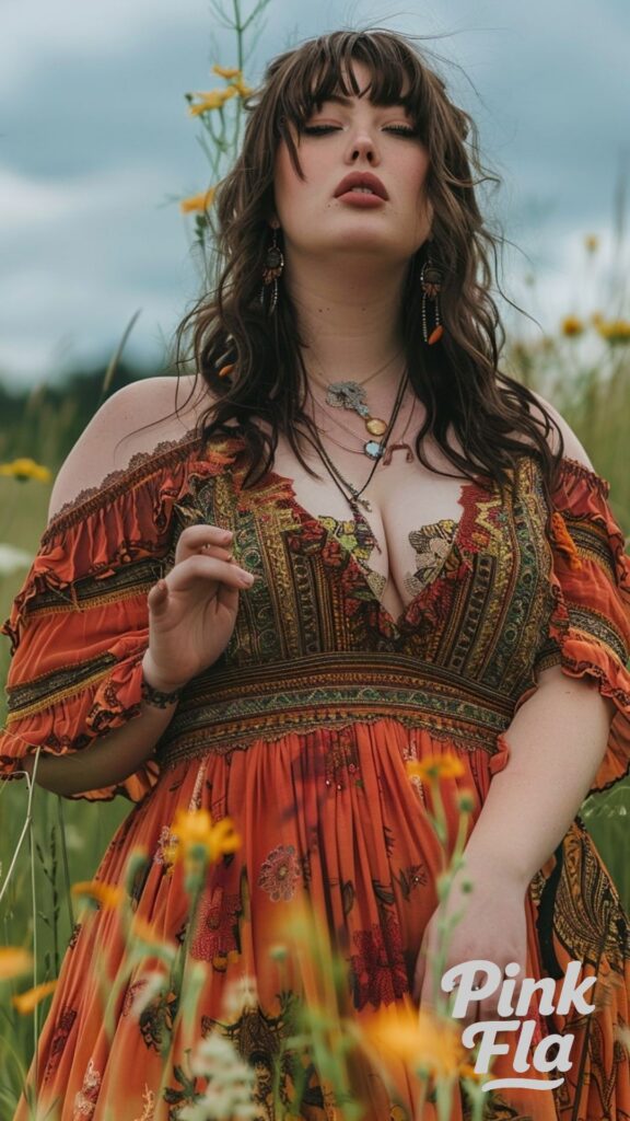 Free-Spirited Boho Vibes - Plus Size Summer Outfits