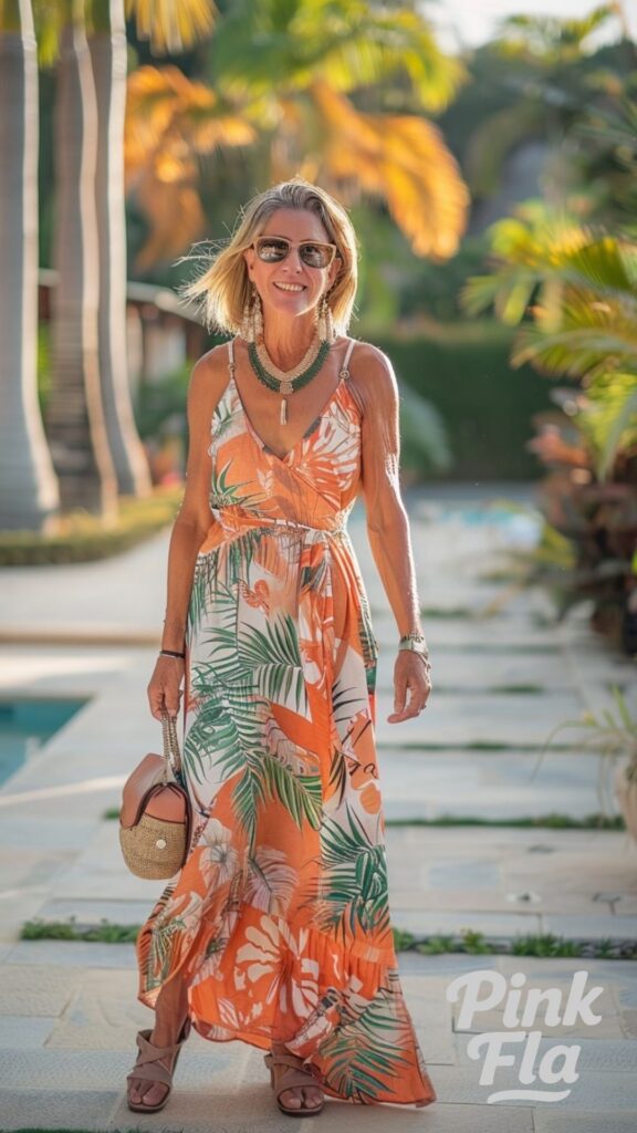 Resort Ready: Tropical Prints and Relaxed Luxury - Summer Outfits For Women Over 40