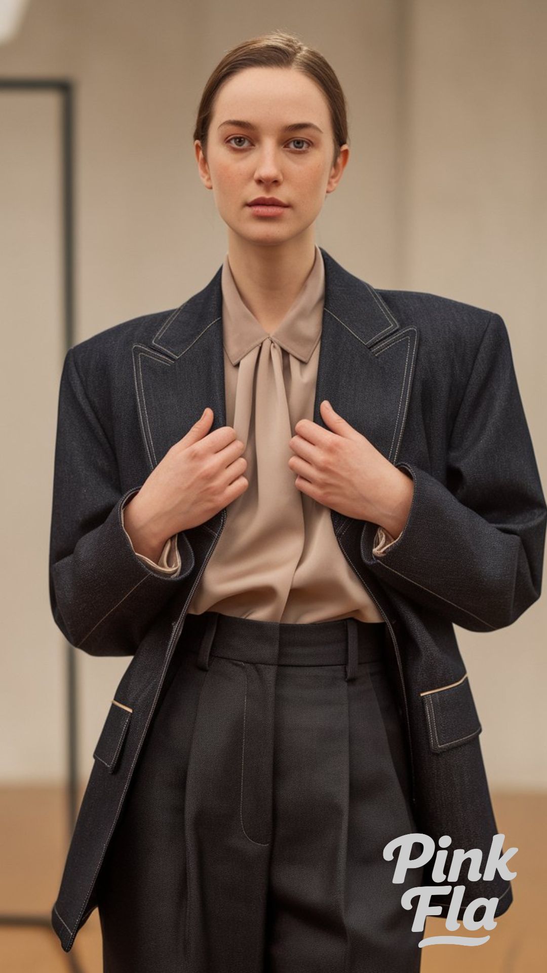 Sophisticated Elegance - Modern Office Look - Jeans Jacket Outfits