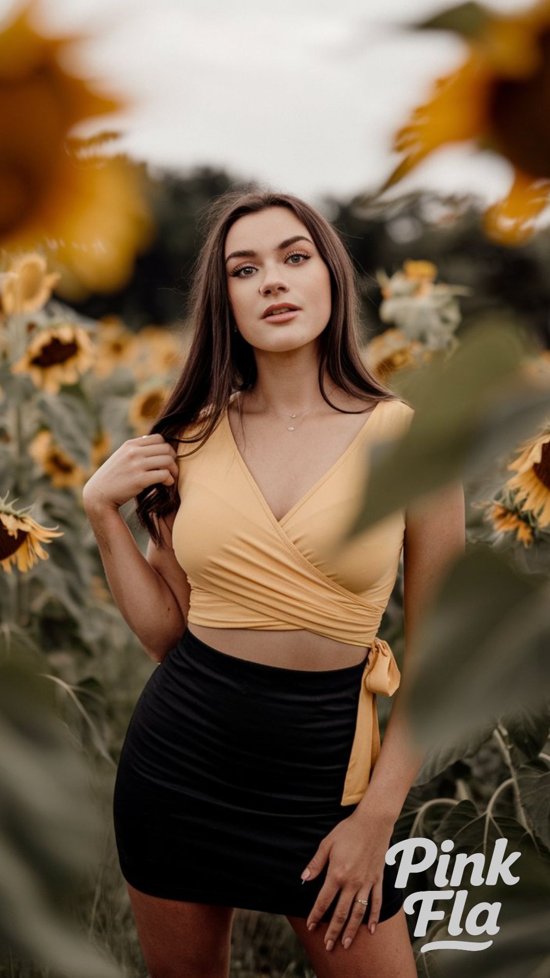 Among the Sunflowers - Summer Outfits with a Black Mini Skirt