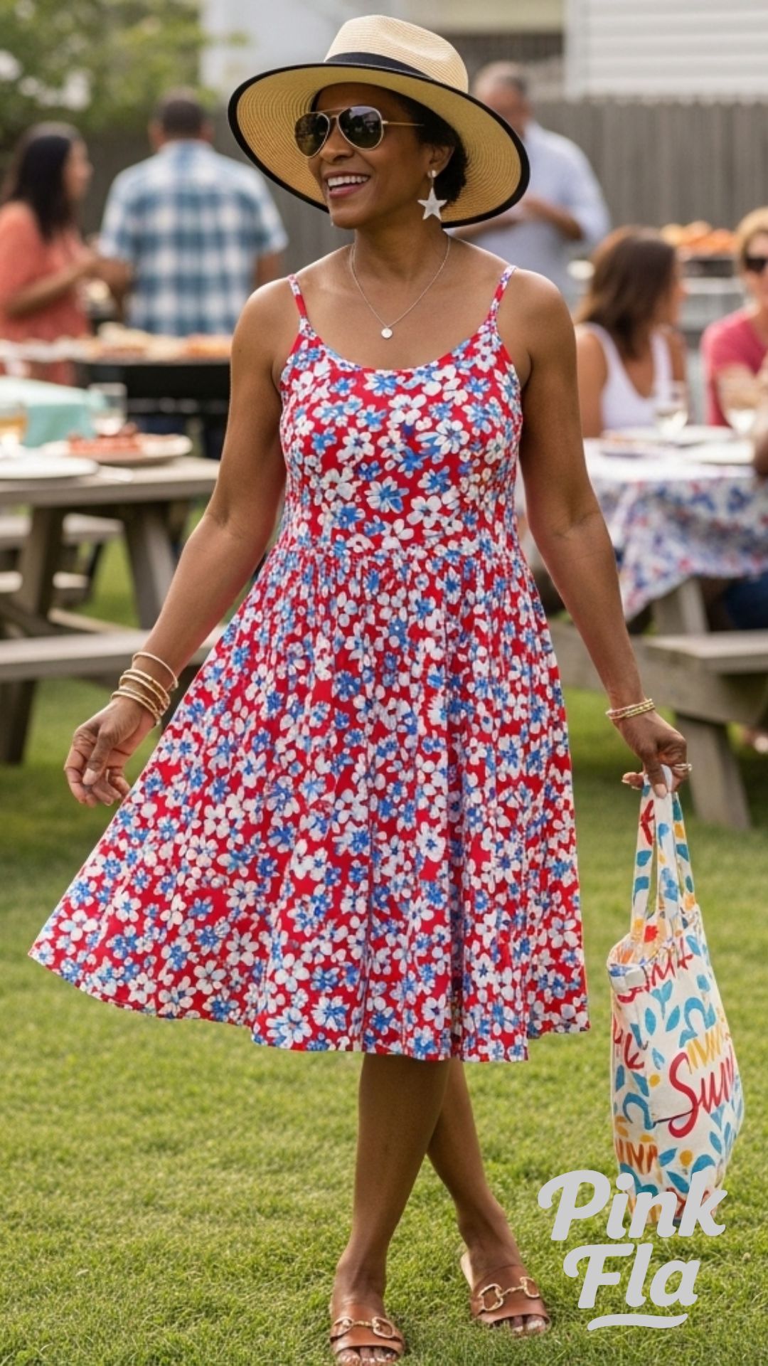 Backyard Bliss: Relaxed Sundress for Casual BBQs - 4th of July Outfits