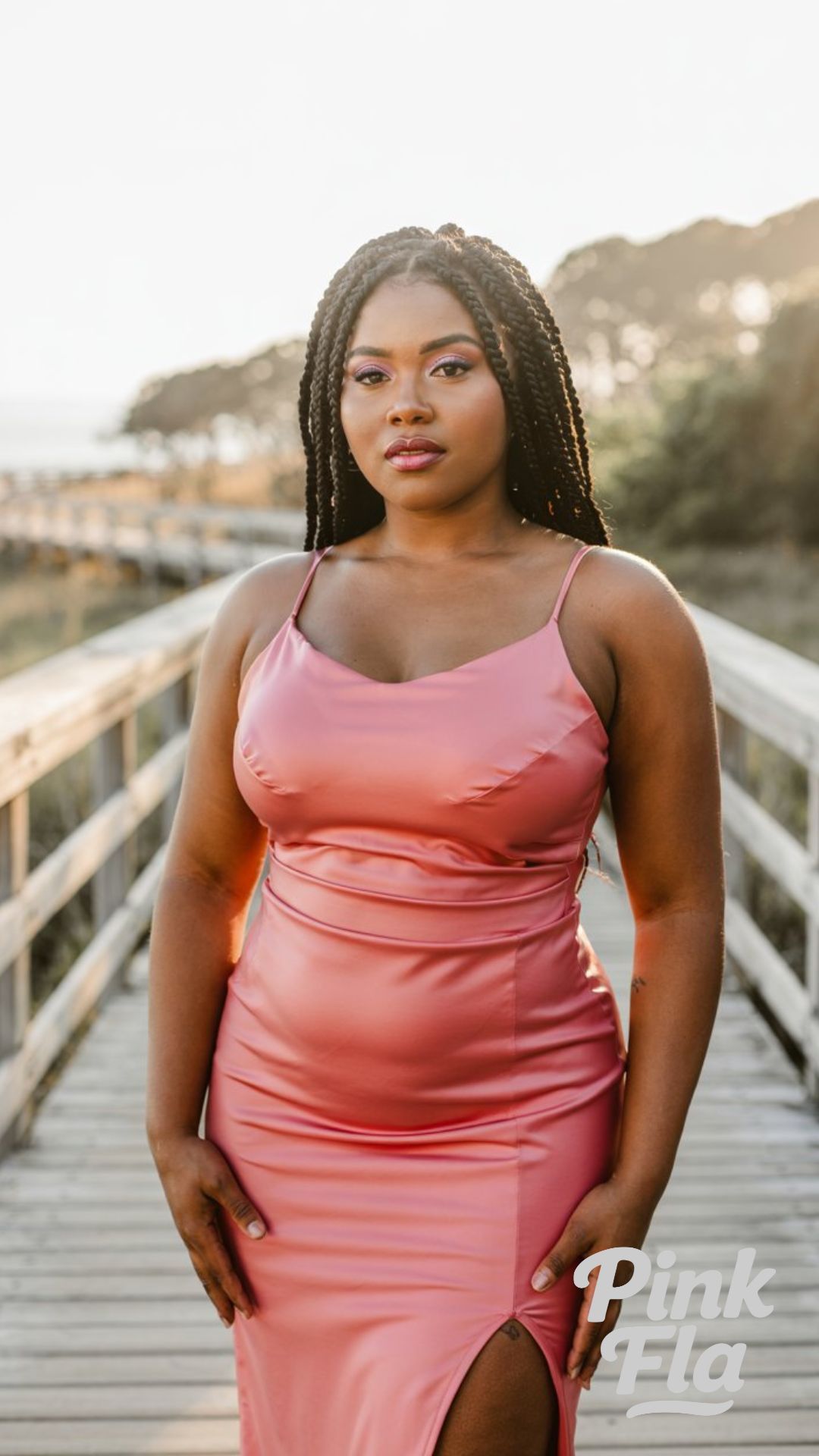 Blush Glow at Golden Hour - Curvy Summer Outfits for Black Women