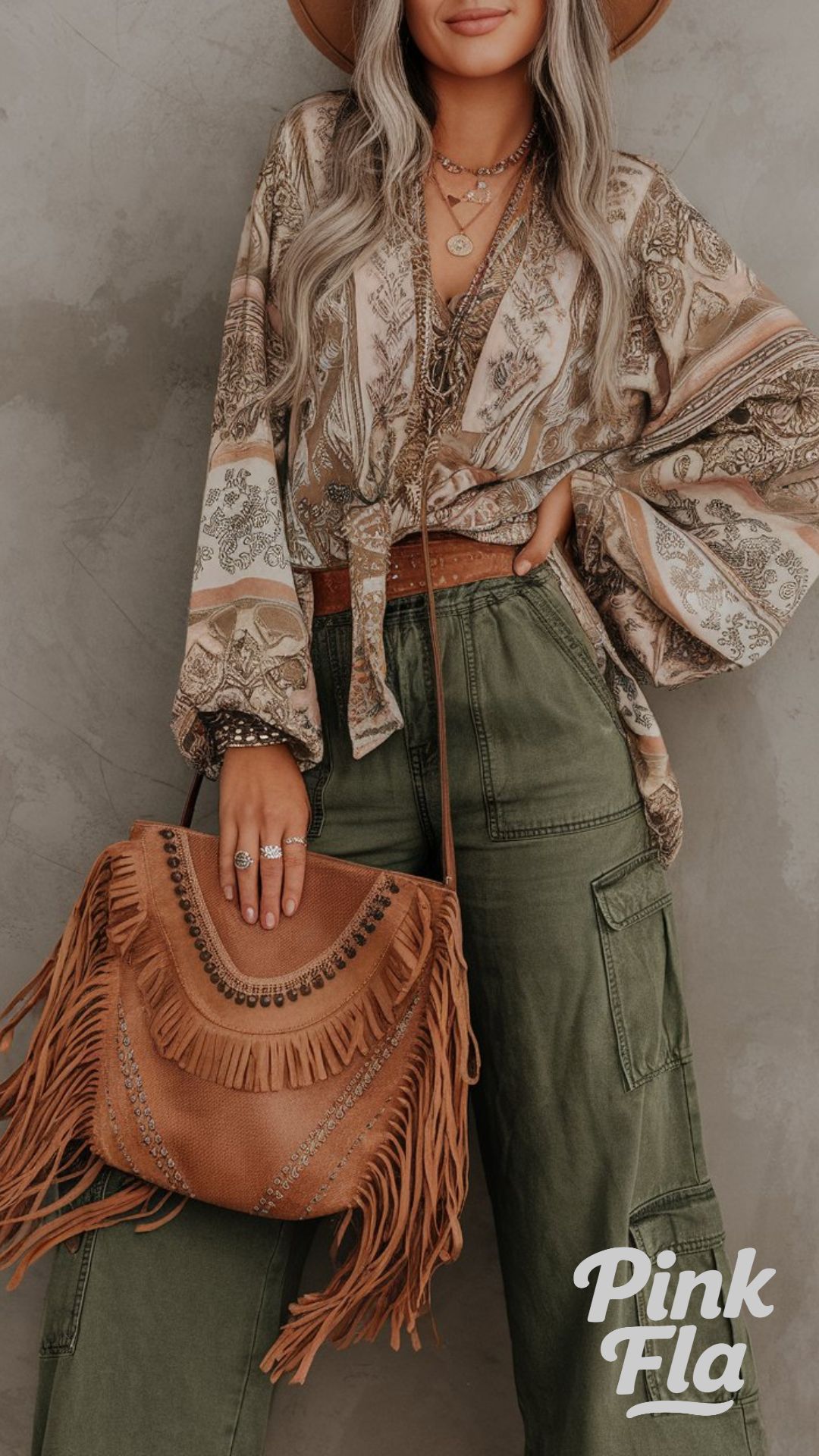 Bohemian Flair - Outfits with Green Cargo Pants