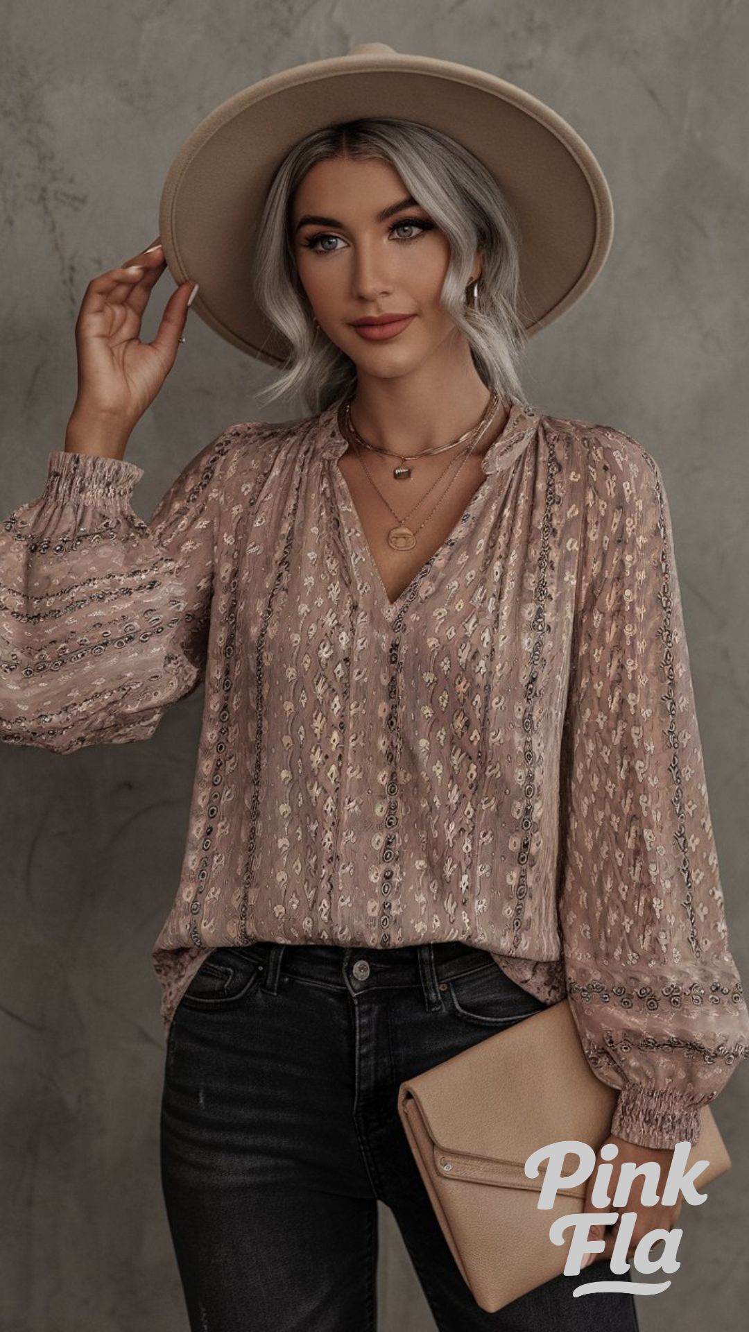 Boho-Chic Desert Glam - Bootcut Jeans Outfit