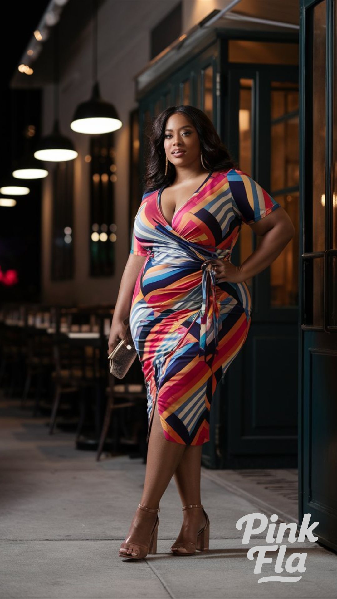 Bold and Beautiful for the Evening - Summer Outfits for Short Curvy Women