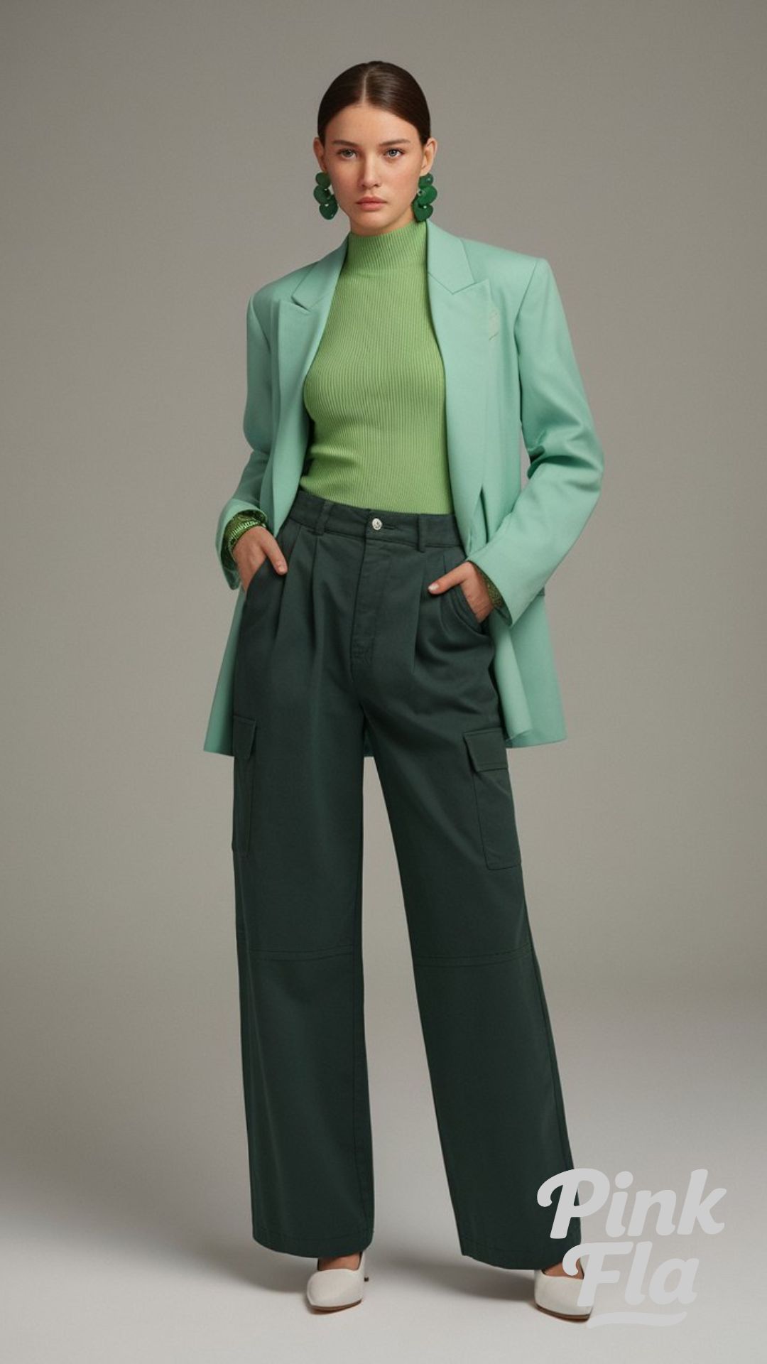 Bold and Layered Look - Outfits with Green Cargo Pants