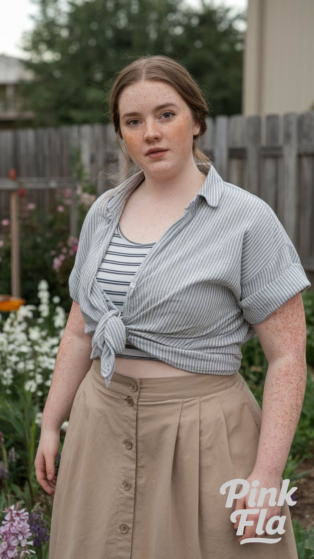 Casual Comfort with Style: Garden Fresh and Effortlessly Chic - Plus Size Summer Outfits with Skirt
