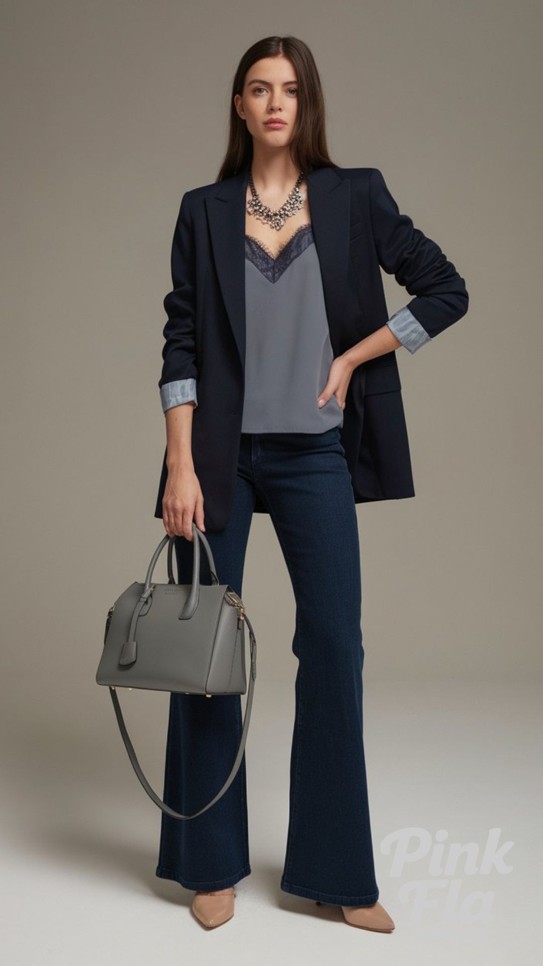 Chic Business Casual Look - Bootcut Jeans Outfit