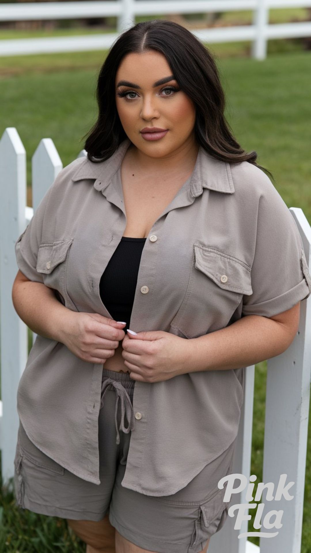 Cool Neutrals with a Utility Twist - Casual Summer Outfits for Curvy Women