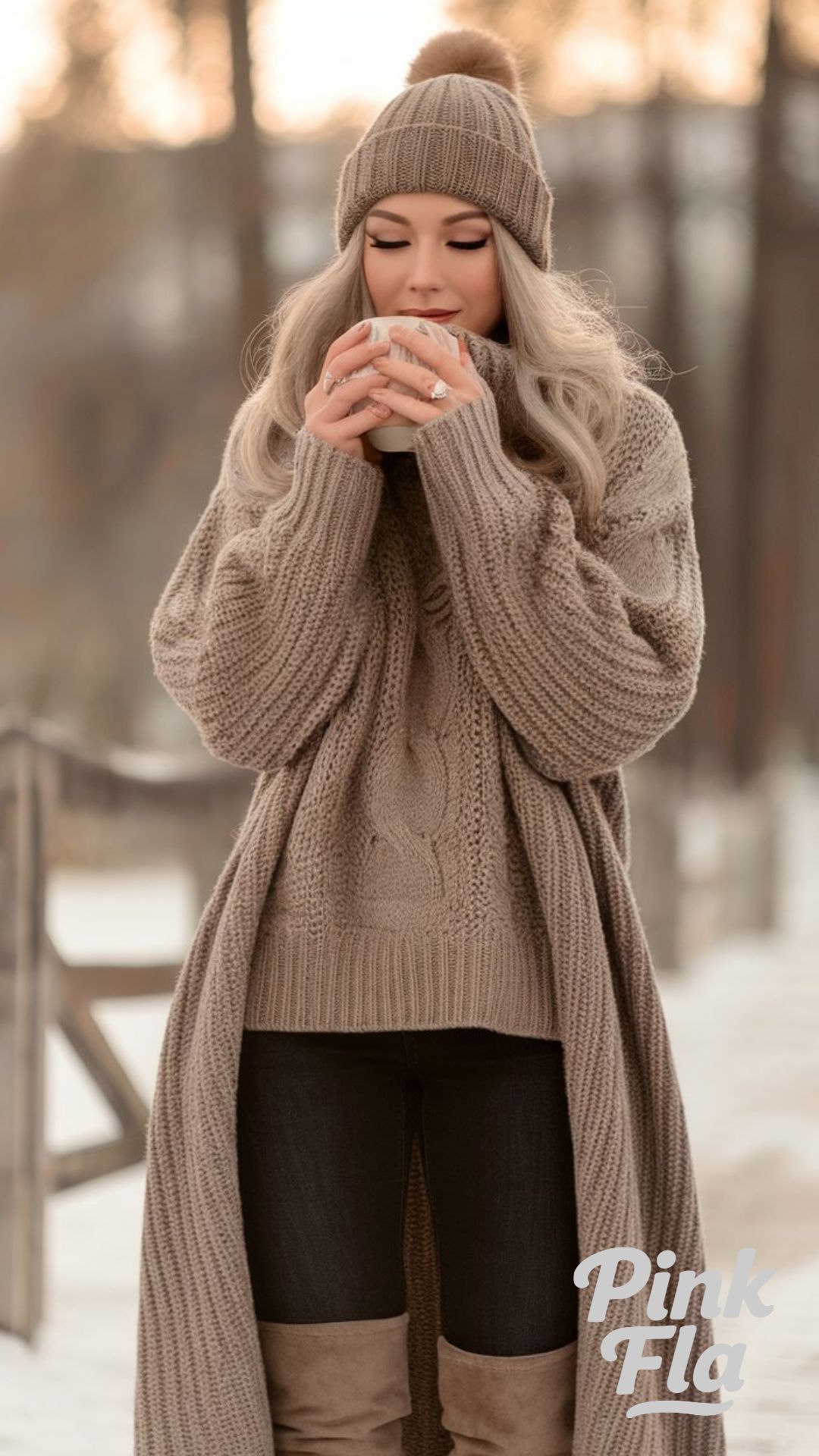 Cozy Winter Layers - Bootcut Jeans Outfit