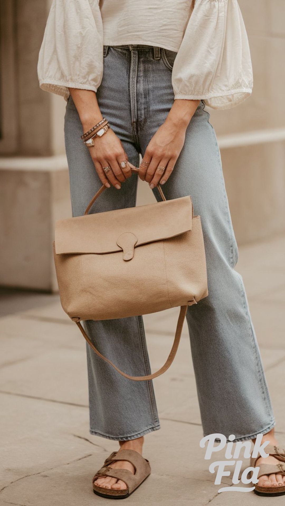 Effortless Boho Minimalism - Bootcut Jeans Outfit