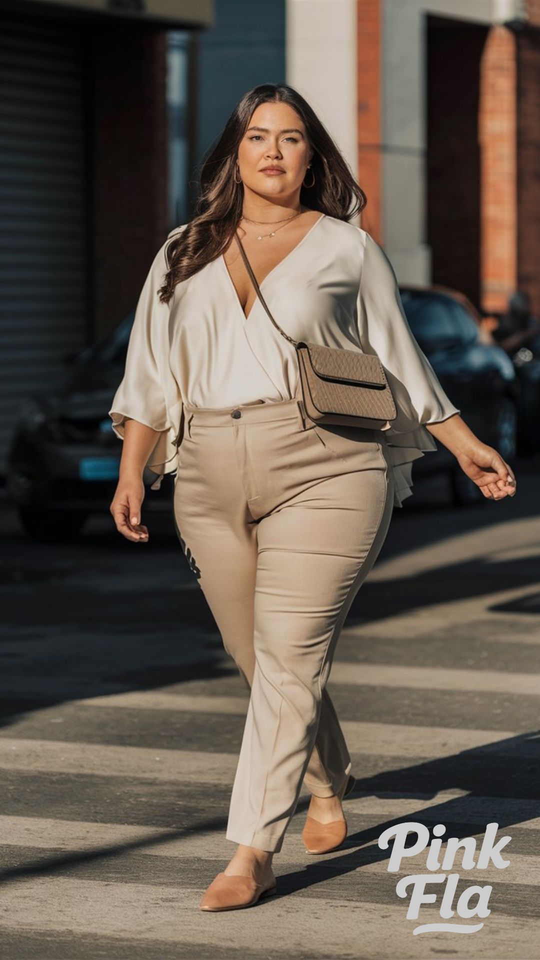 Effortless Elegance in Cream and Beige - Plus Size Summer Business Casual Outfits