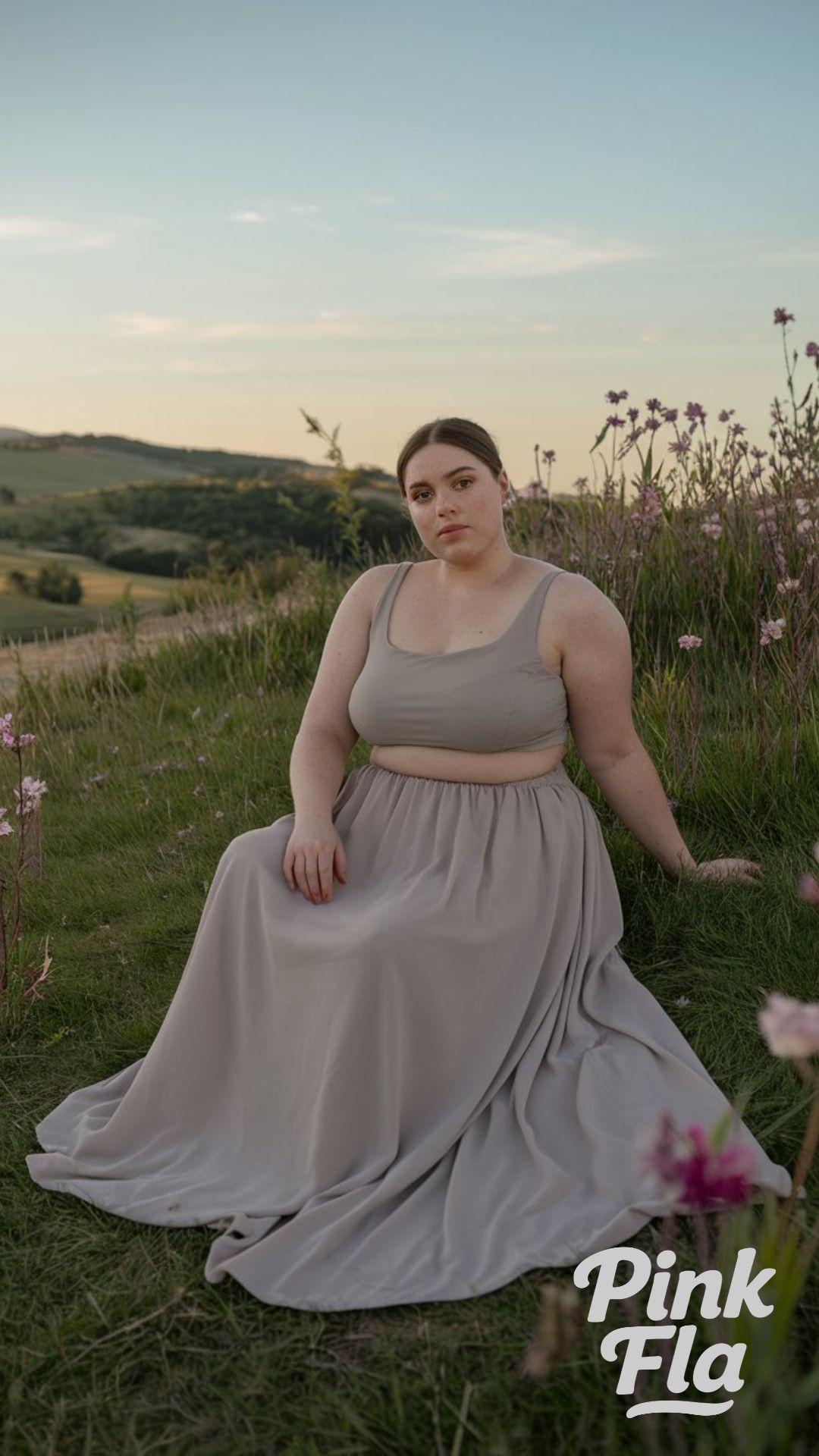 Effortless Elegance in a Cropped & Maxi Combo - Casual Summer Outfits for Curvy Women