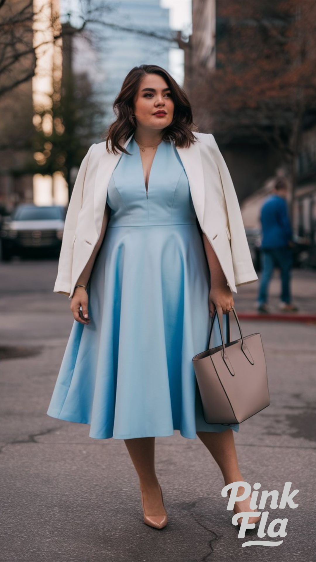 Effortlessly Chic in Blue - Plus Size Summer Business Casual Outfits