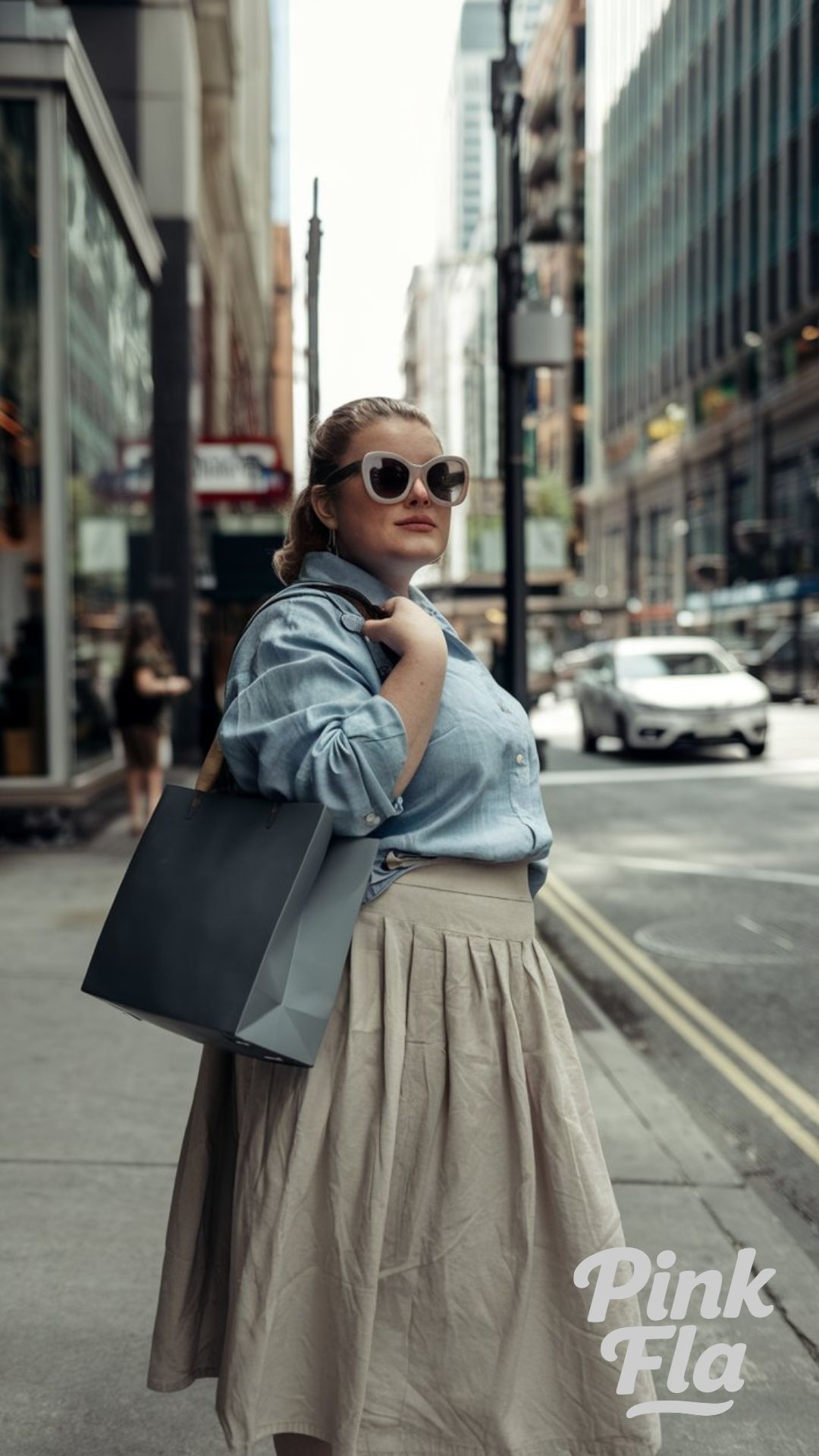 Effortlessly Chic: Elevated Casual for a Stylish Day in the City - Plus Size Summer Outfits with Skirt