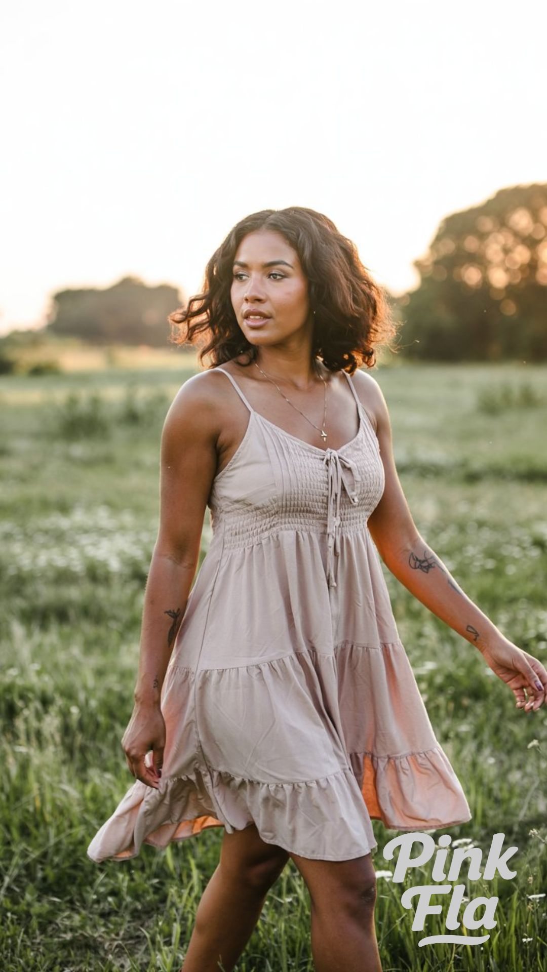 Lightweight Movement in a Tiered Sundress - Curvy Summer Outfits for Black Women