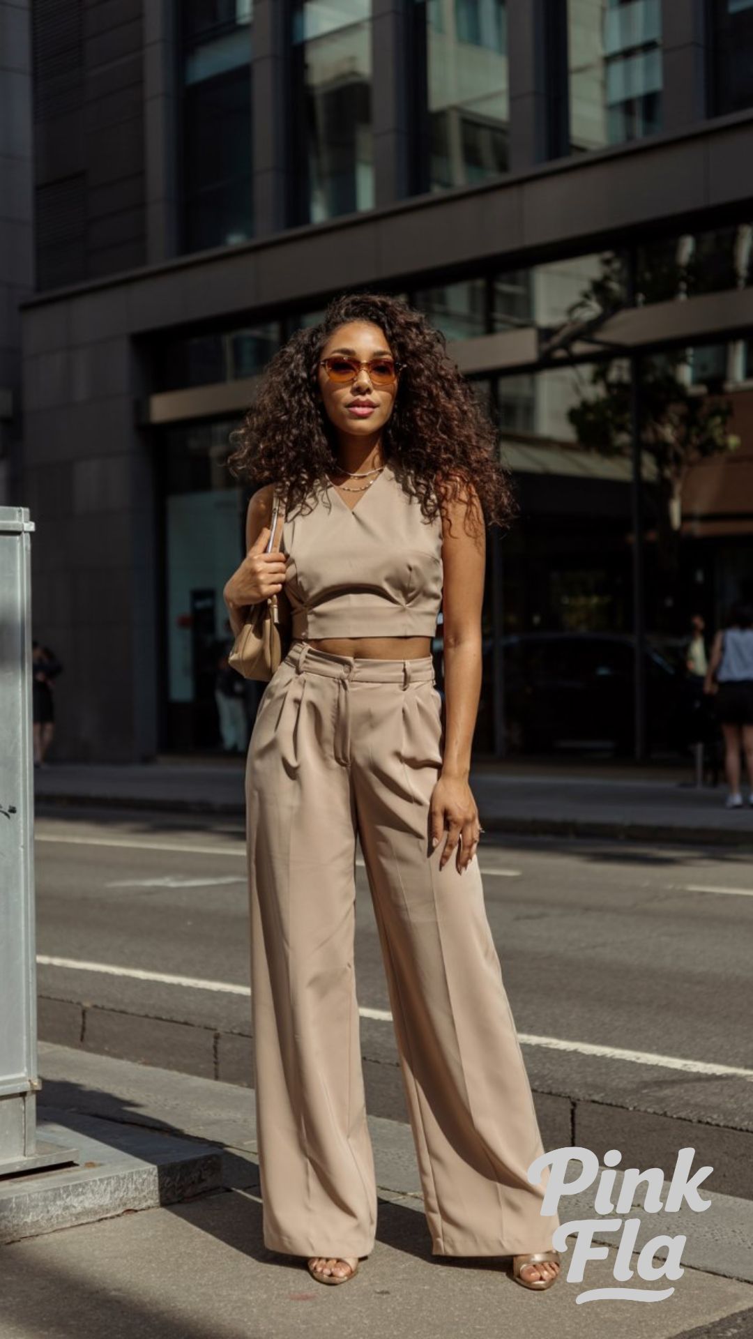 Modern Minimalism in Monochrome Taupe - Curvy Summer Outfits for Black Women