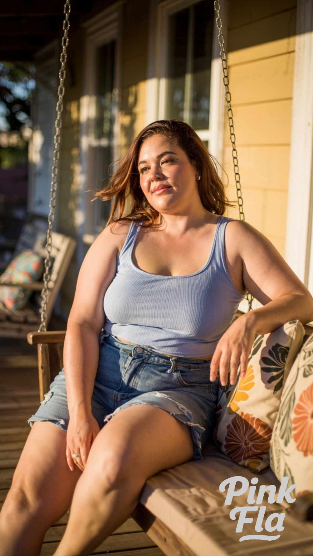 Porch Swing Simplicity in Light Layers - Plus Size Summer Outfits with Shorts