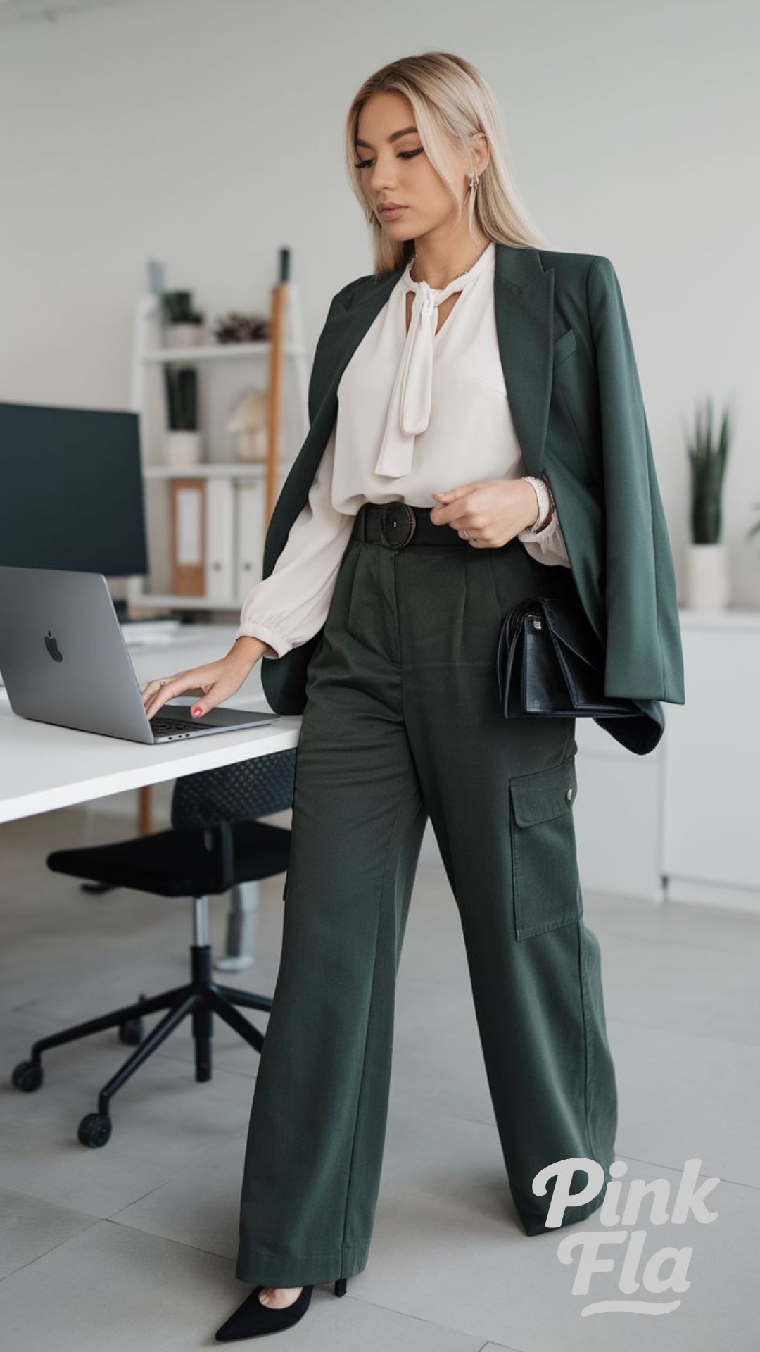 Professional Office Style with Green Cargo Pants - Outfits with Green Cargo Pants