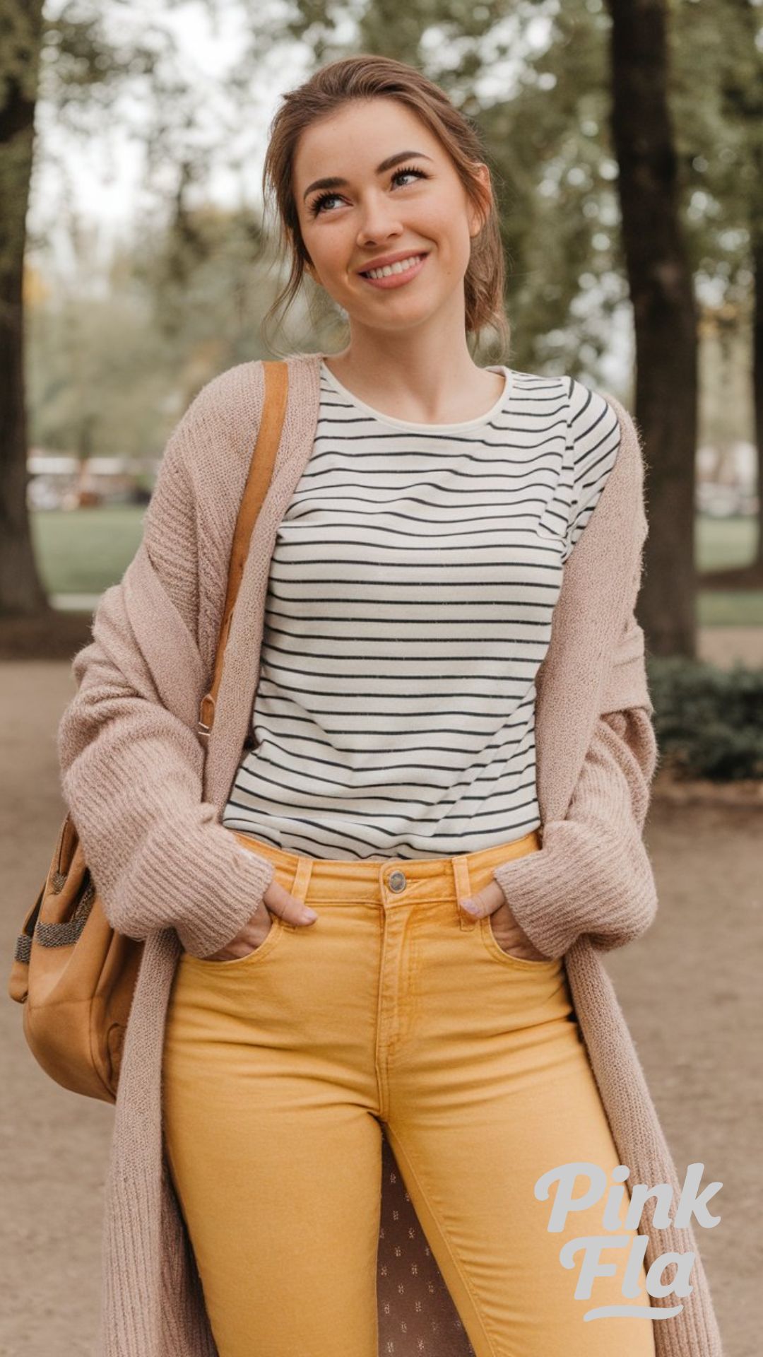 Relaxed Fall Style with Soft Layers - Yellow Pants Outfit Ideas