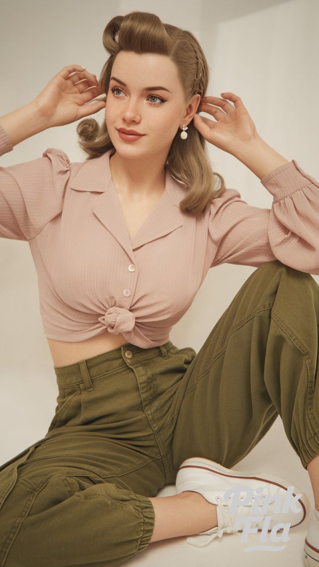 Retro-Inspired Look - Outfits with Green Cargo Pants