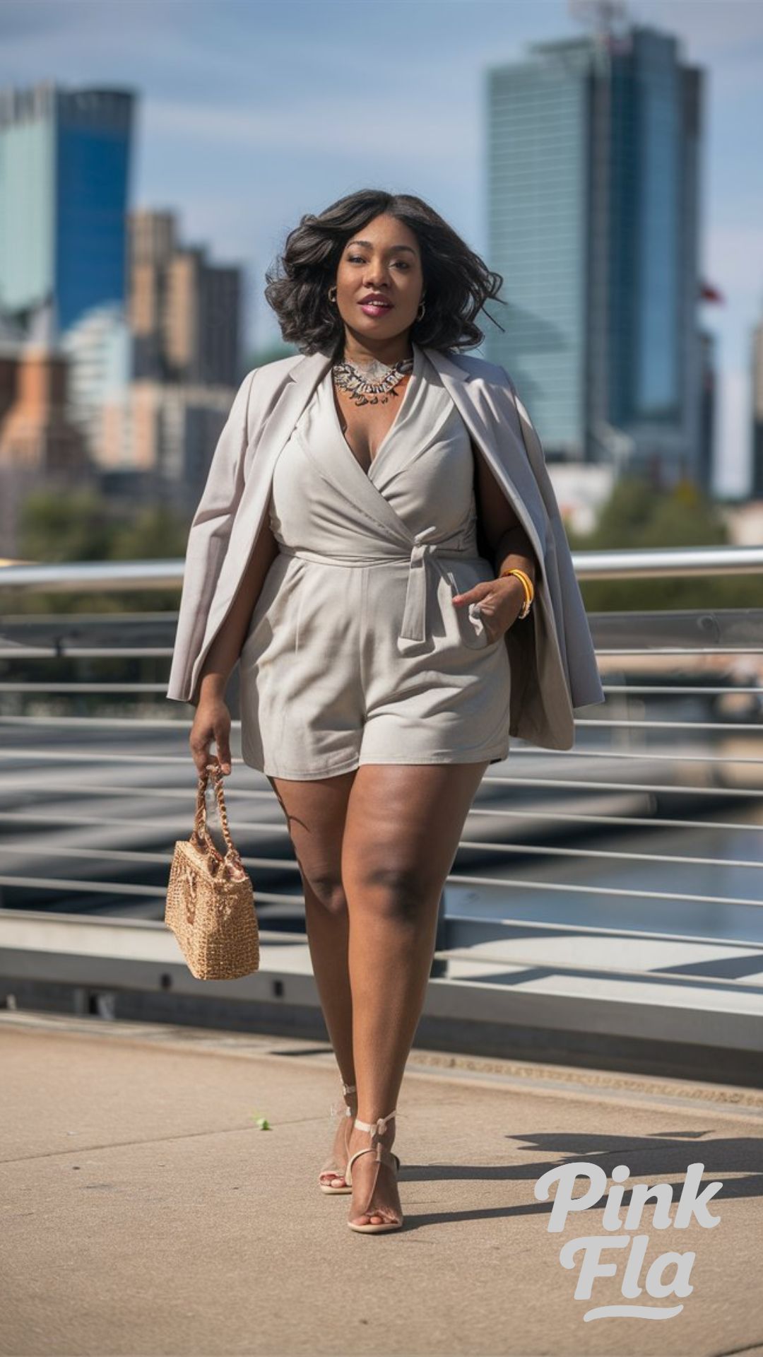 Sleek City Romper - Summer Outfits for Short Curvy Women