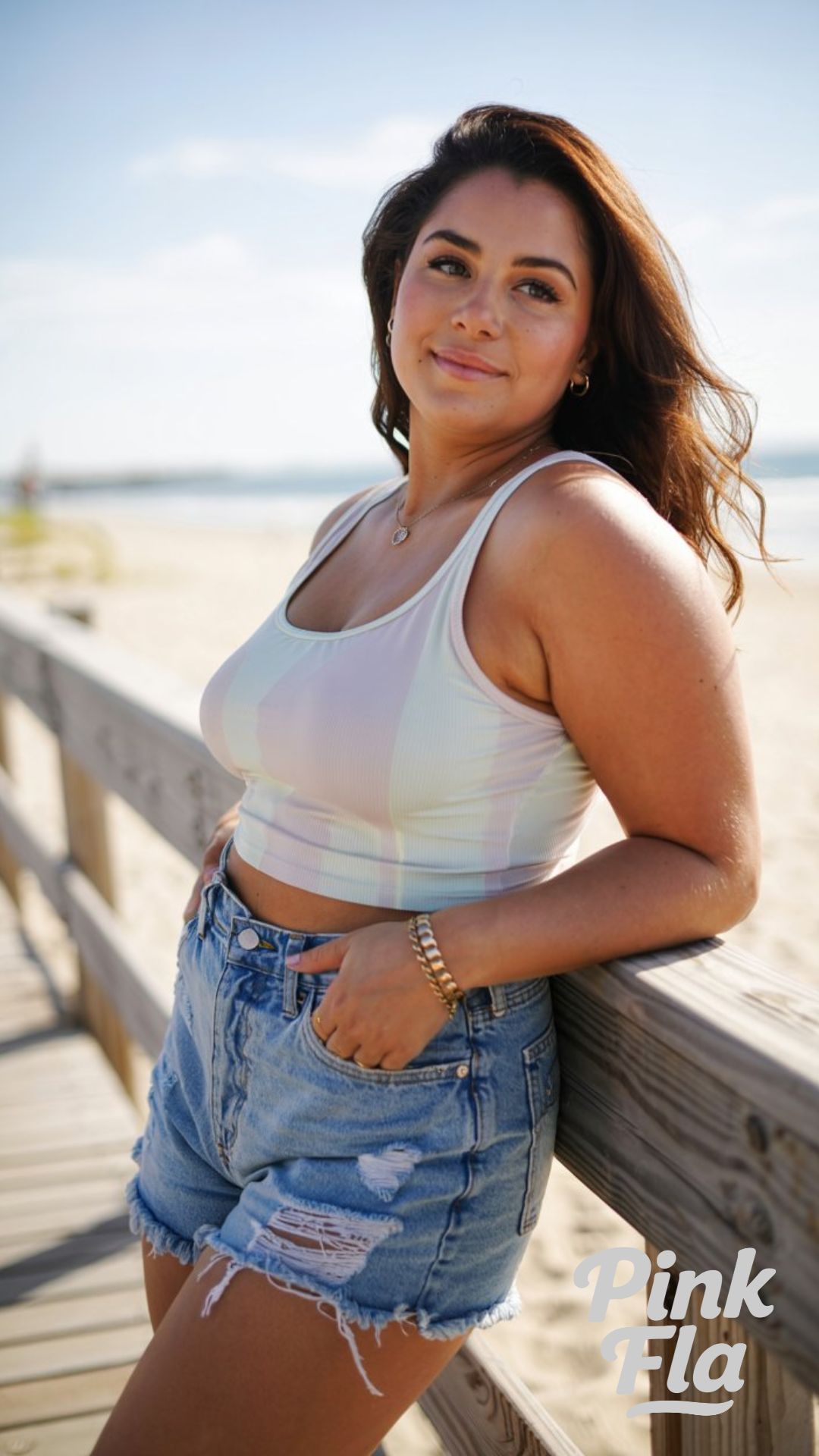 Soft Structure with Beachside Denim - Plus Size Summer Outfits with Shorts