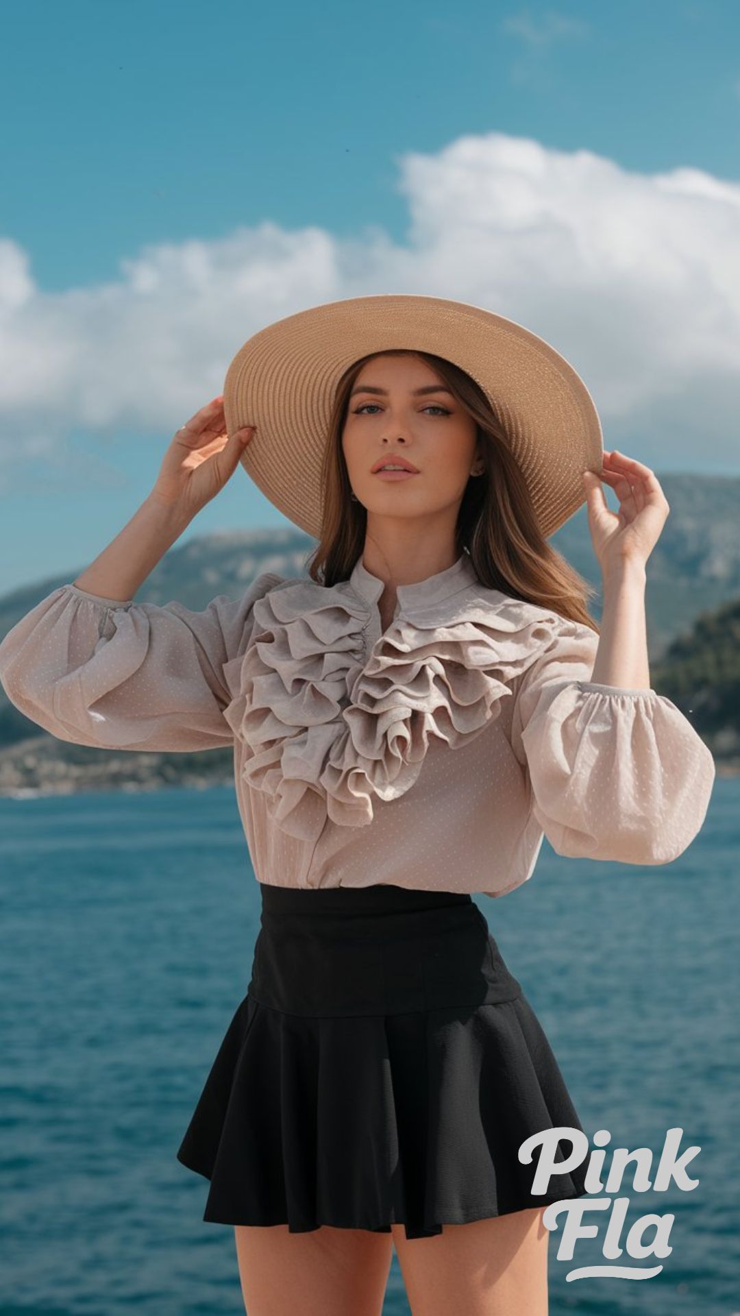 Summer Elegance by the Sea - Summer Outfits with a Black Mini Skirt