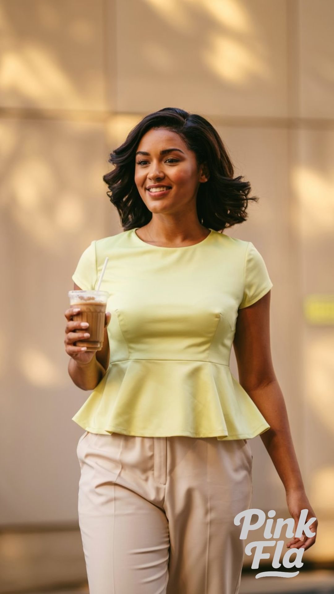Sunshine Style: Yellow Peplum for Bright Workdays - Curvy Summer Business Outfits for Workdays
