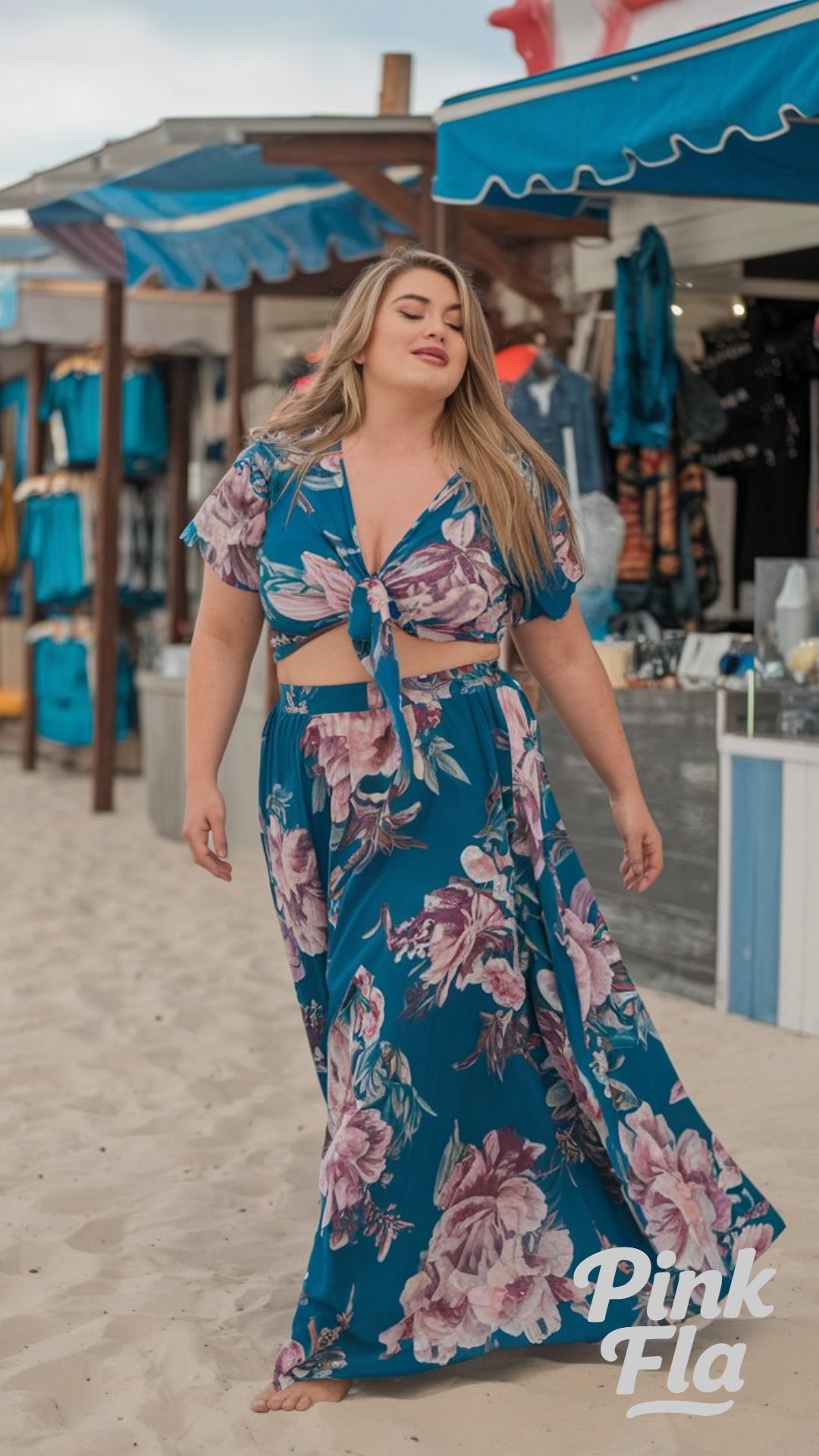 Tropical Vibes: Bold Prints for Sunlit Adventures - Plus Size Summer Outfits with Skirt