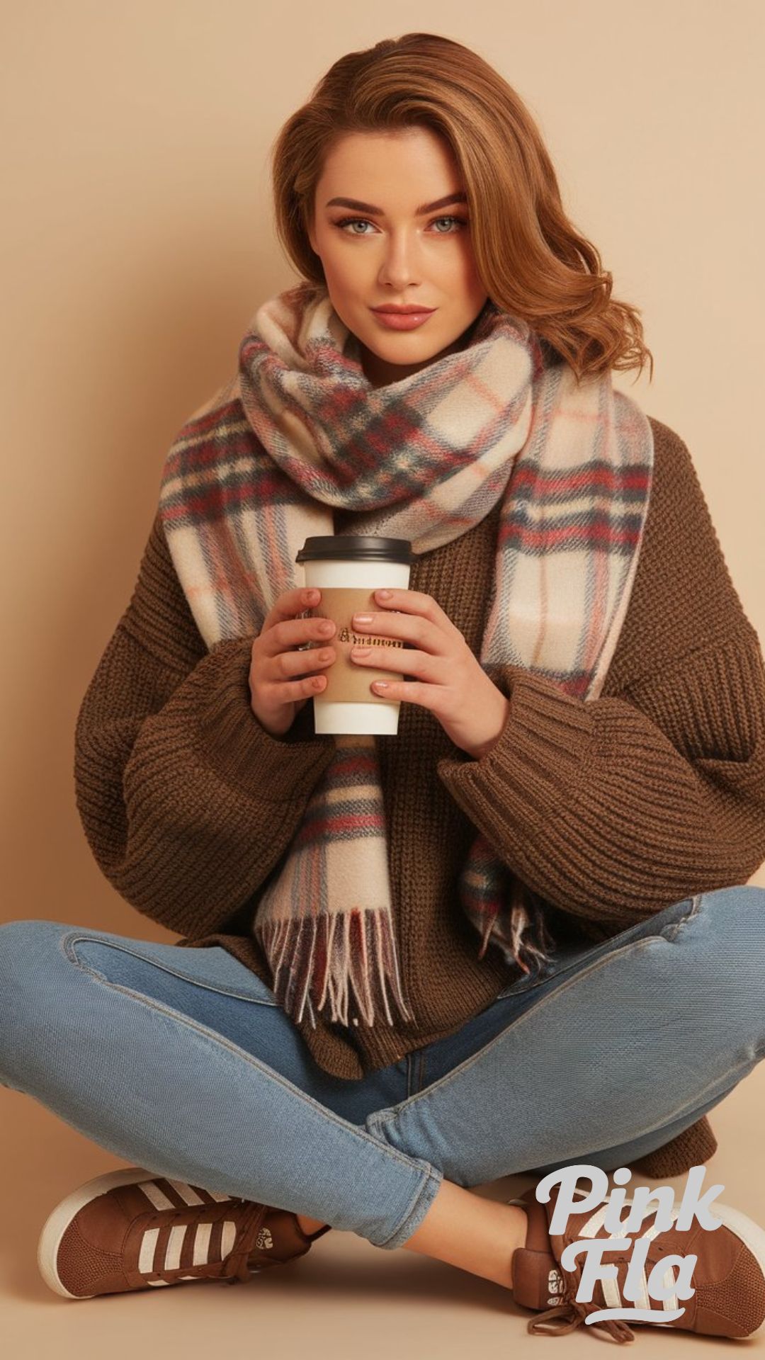 Autumn Layers with Cozy Neutrals - Outfit Ideas with Sneakers