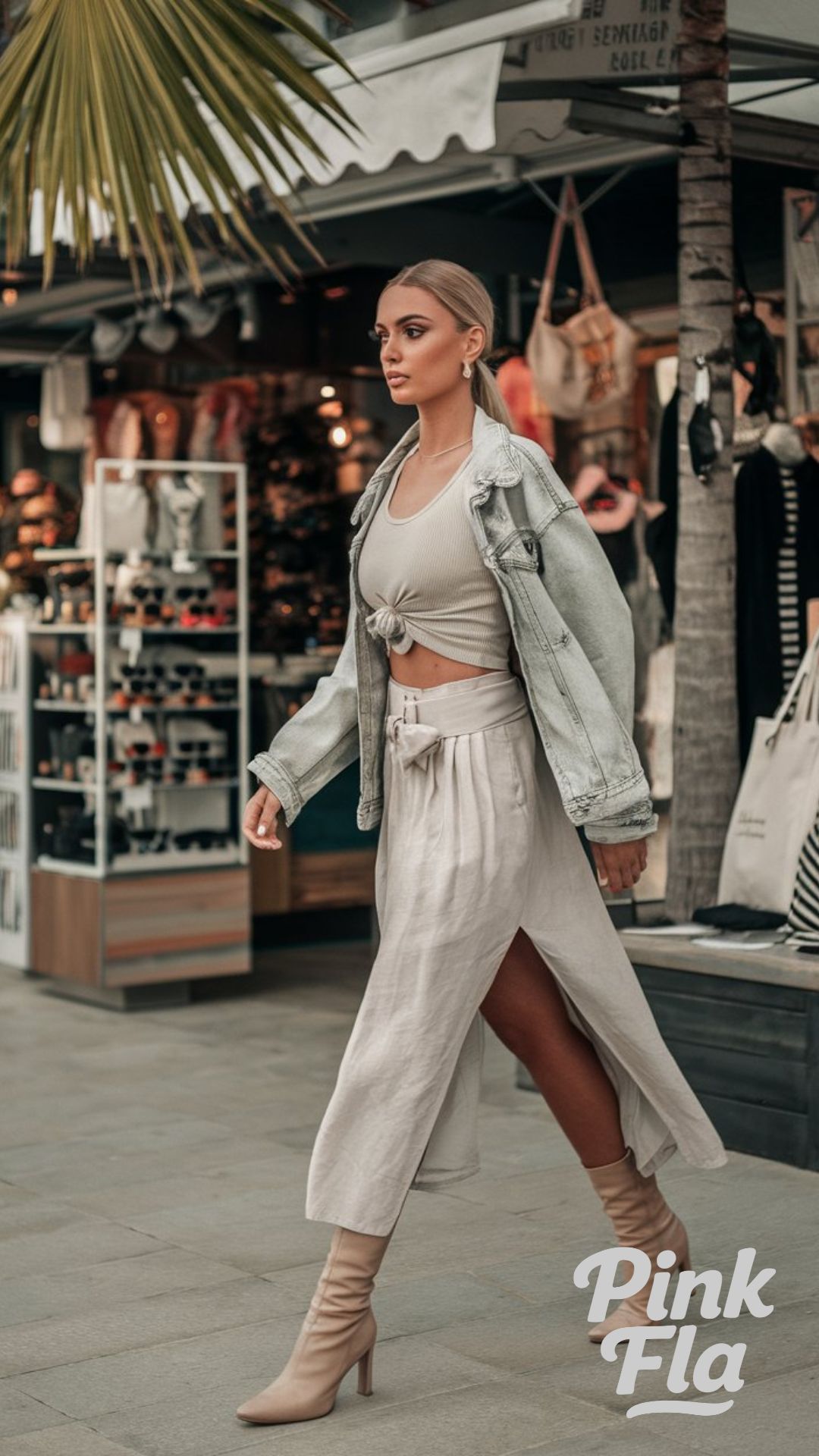 Breezy Contrast with a Coastal State of Mind - Summer Outfits with Boots